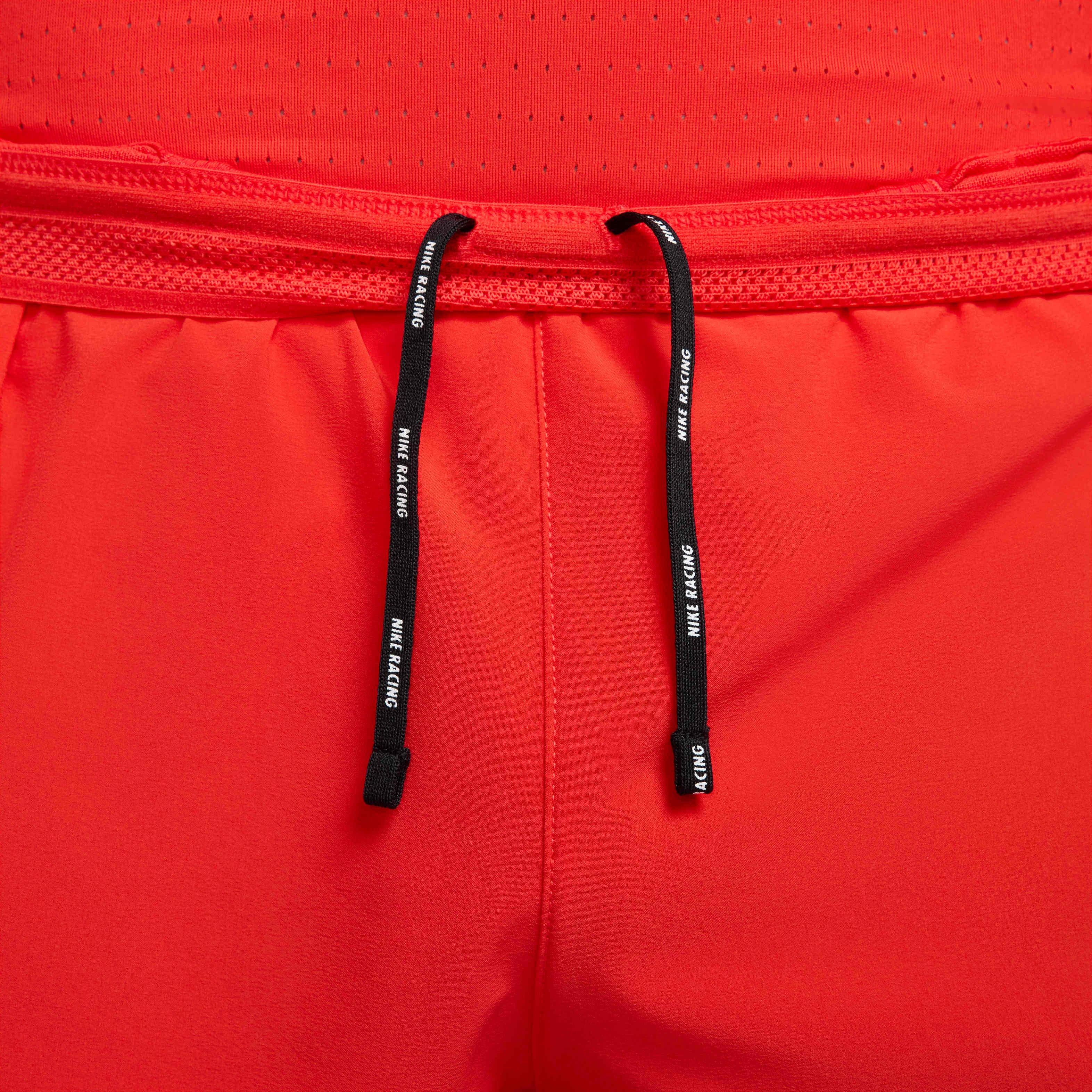 Nike Men's AeroSwift Dri-FIT ADV 2" Brief-Lined Running Shorts -Red - RED Thumbnail View 4