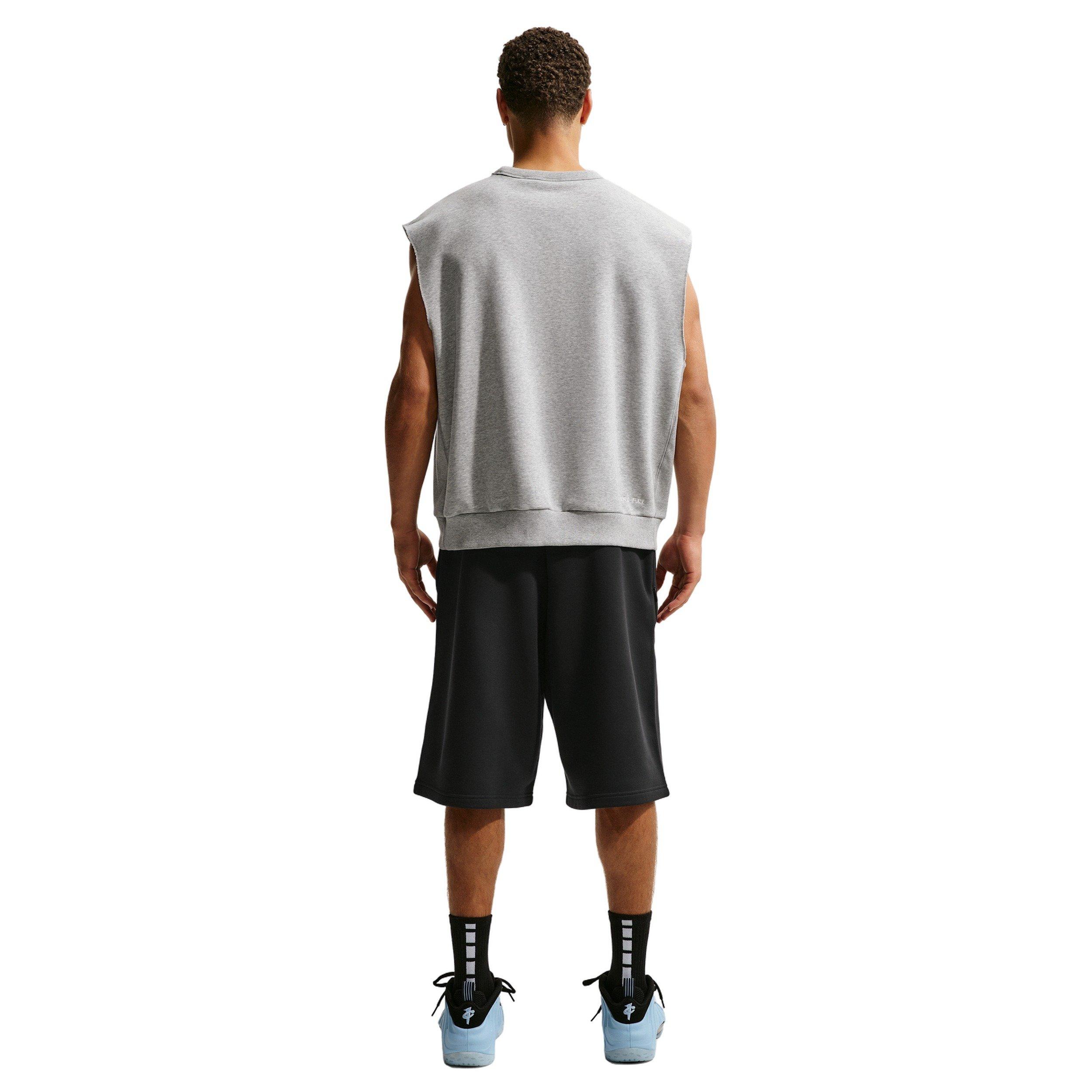 Nike Men's Standard Issue Thema-FIT 14" Fleece Basketball Shorts - BLACK Thumbnail View 2