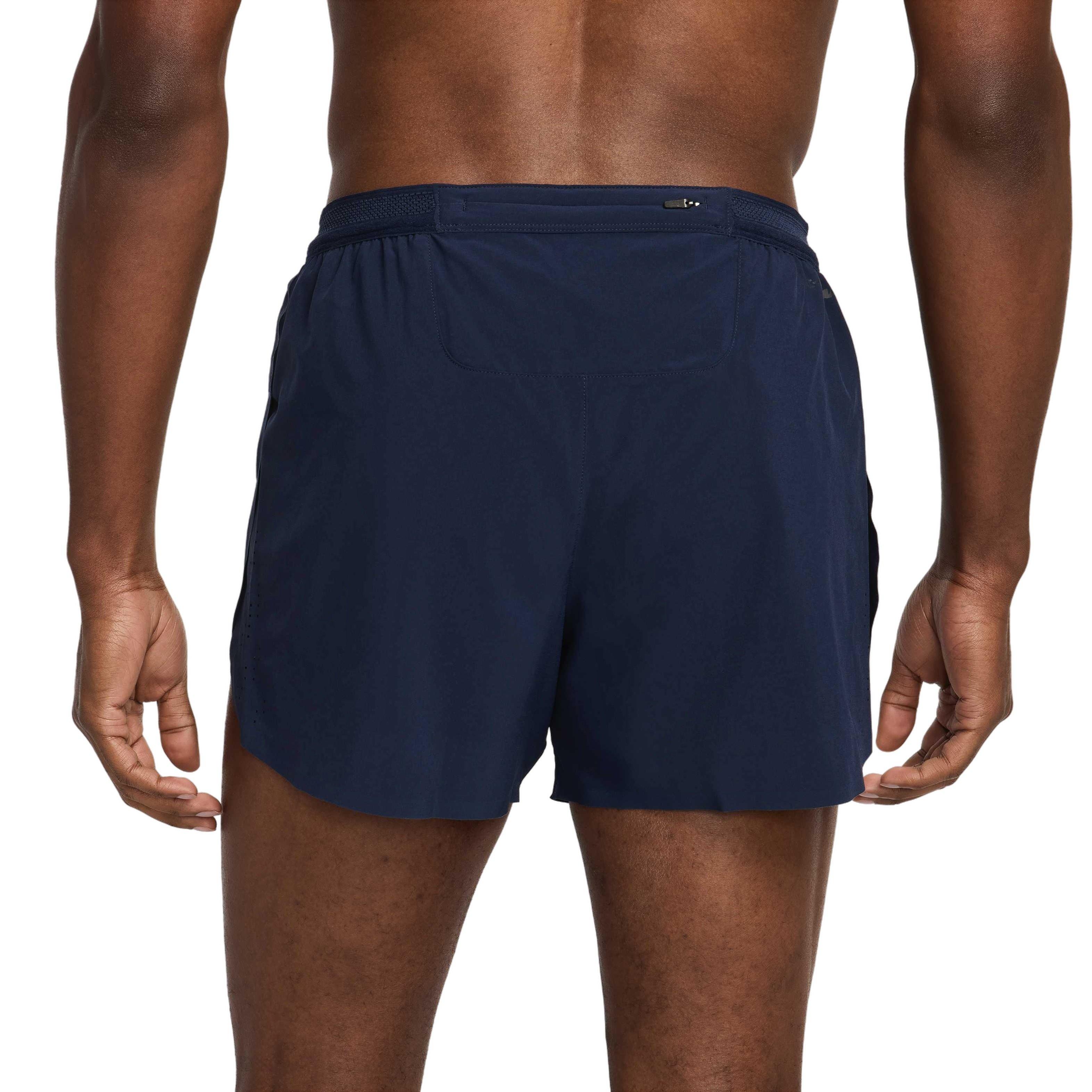 Nike Men's AeroSwift Dri-FIT ADV 4" Brief-Lined Running Shorts - BLUE Thumbnail View 2