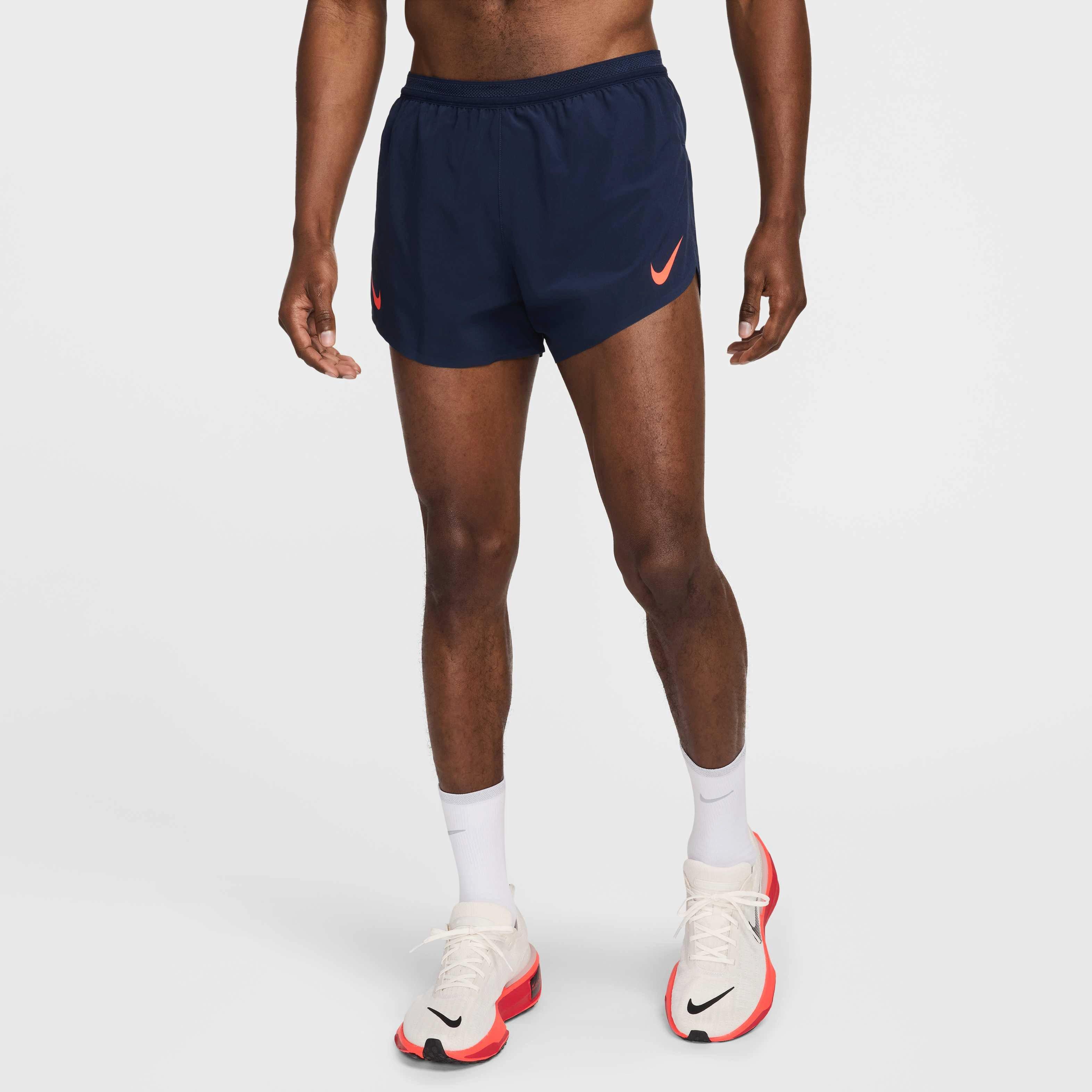 Nike Men's AeroSwift Dri-FIT ADV 4" Brief-Lined Running Shorts - BLUE Thumbnail View 3
