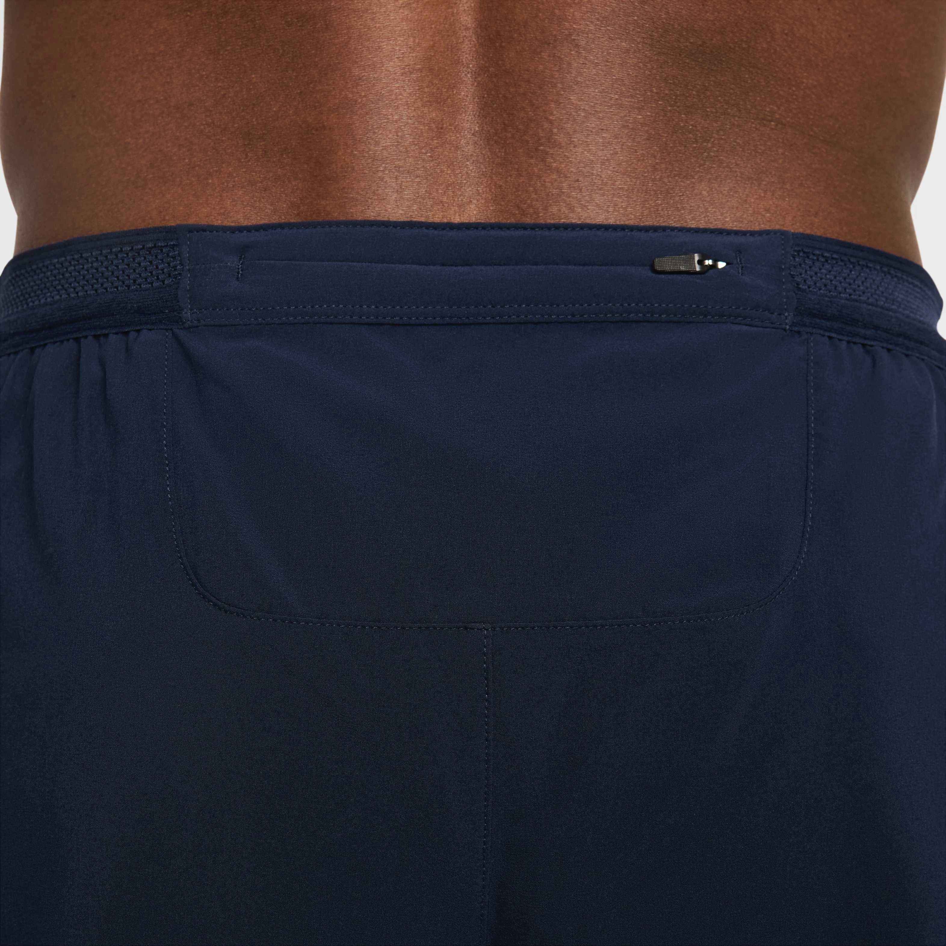Nike Men's AeroSwift Dri-FIT ADV 4" Brief-Lined Running Shorts - BLUE Thumbnail View 5