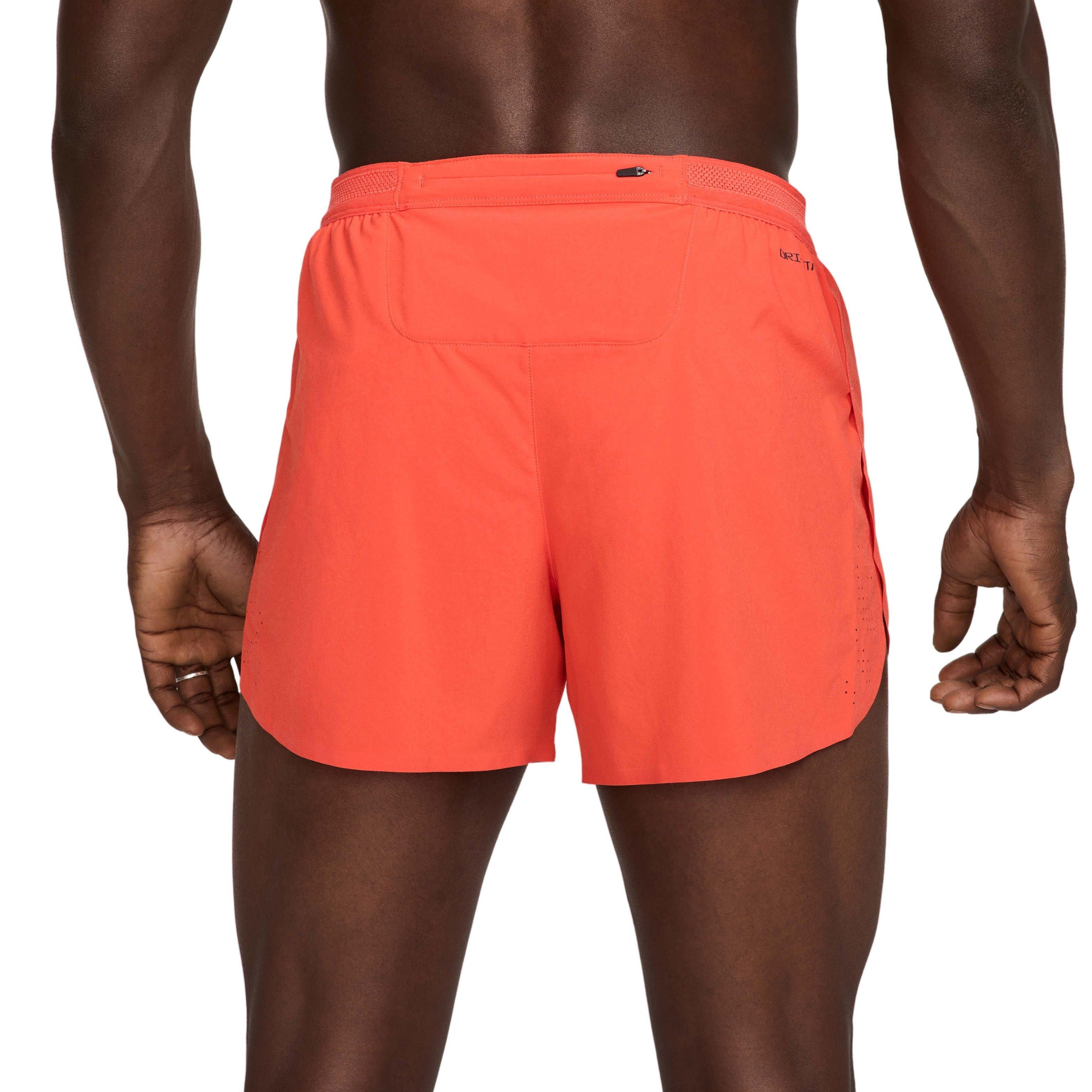 Nike Men's AeroSwift Dri-FIT ADV 4" Brief-Lined Running Shorts - RED Thumbnail View 2