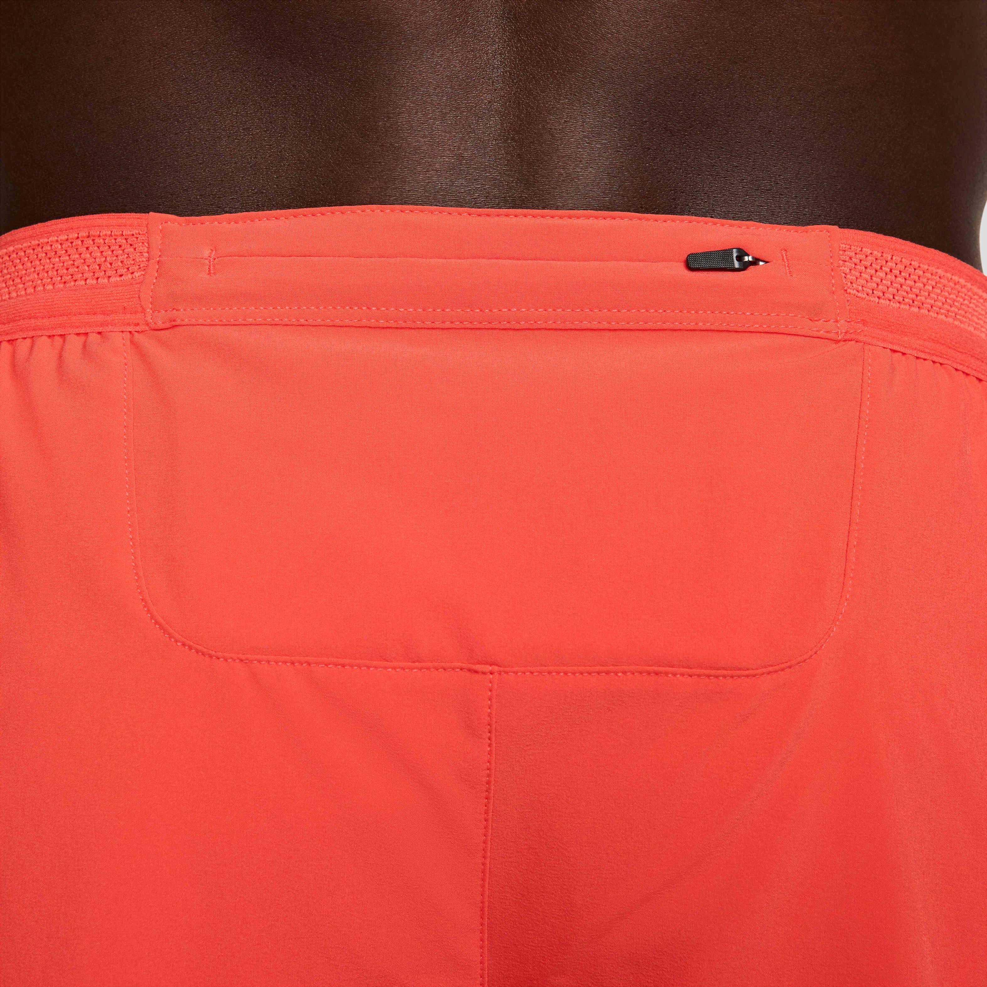 Nike Men's AeroSwift Dri-FIT ADV 4" Brief-Lined Running Shorts - RED Thumbnail View 5
