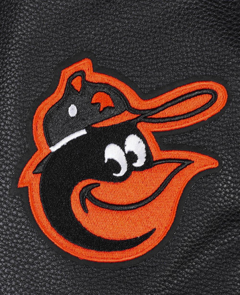 Pro Standard Men's MLB Baltimore Orioles Retro Classic Rib Wool Varsity Jacket - Black/Orange - BLACK/ORANGE Thumbnail View 8