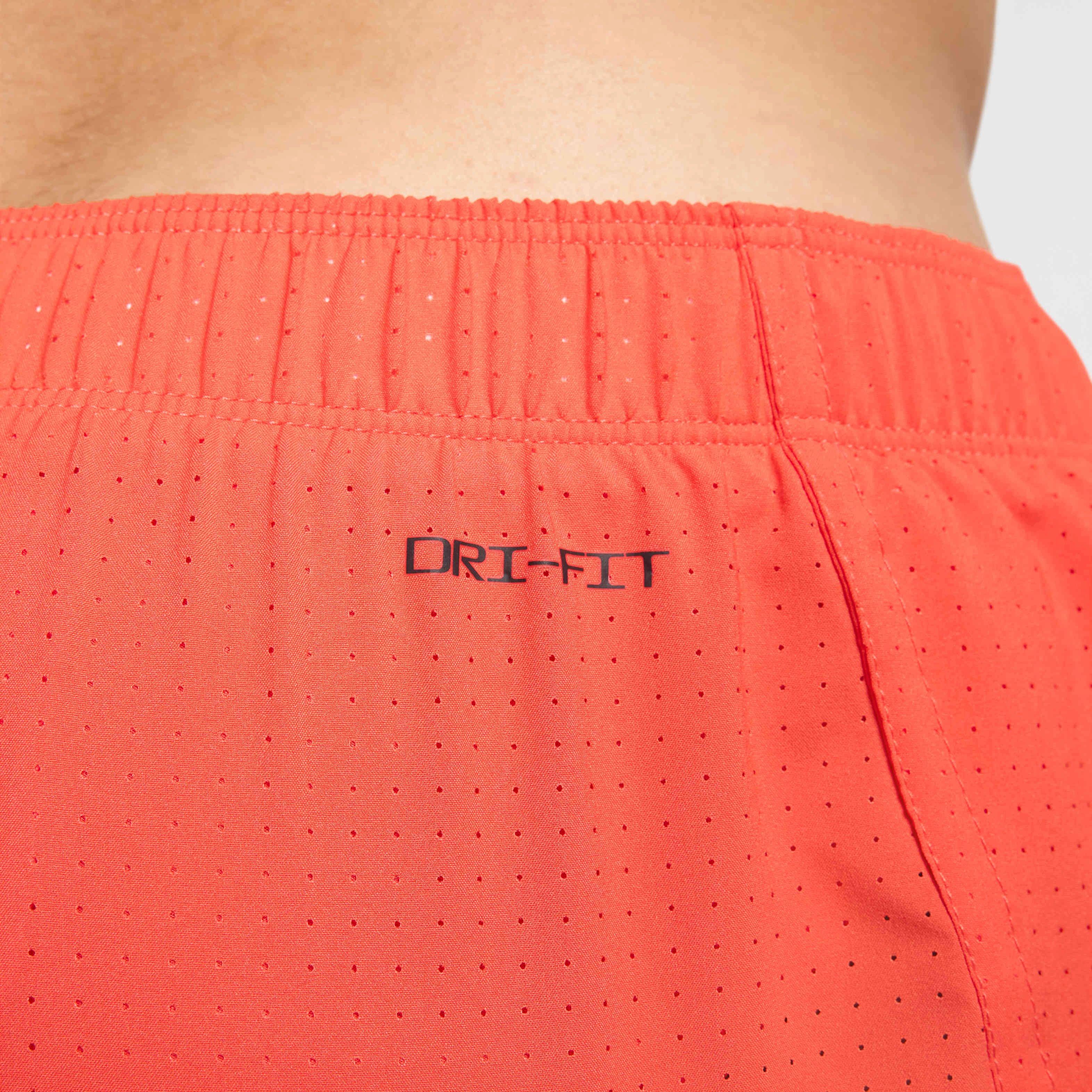 Nike Men's Fast Dri-FIT 3" Brief-Lined Running Shorts -Red - RED Thumbnail View 5