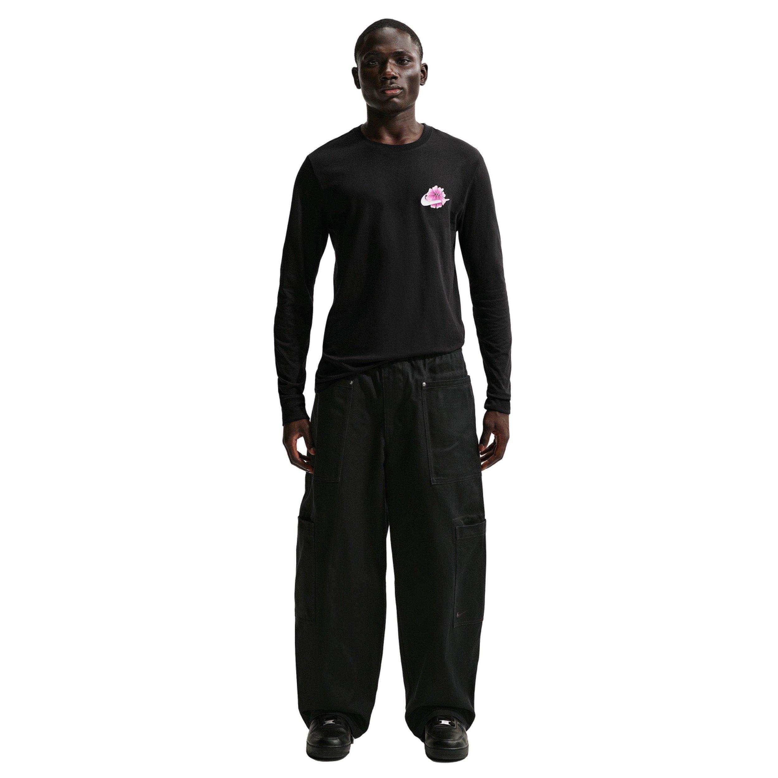 Nike Men's Standard Long-Sleeve OC Basketball T-Shirt - BLACK Thumbnail View 4