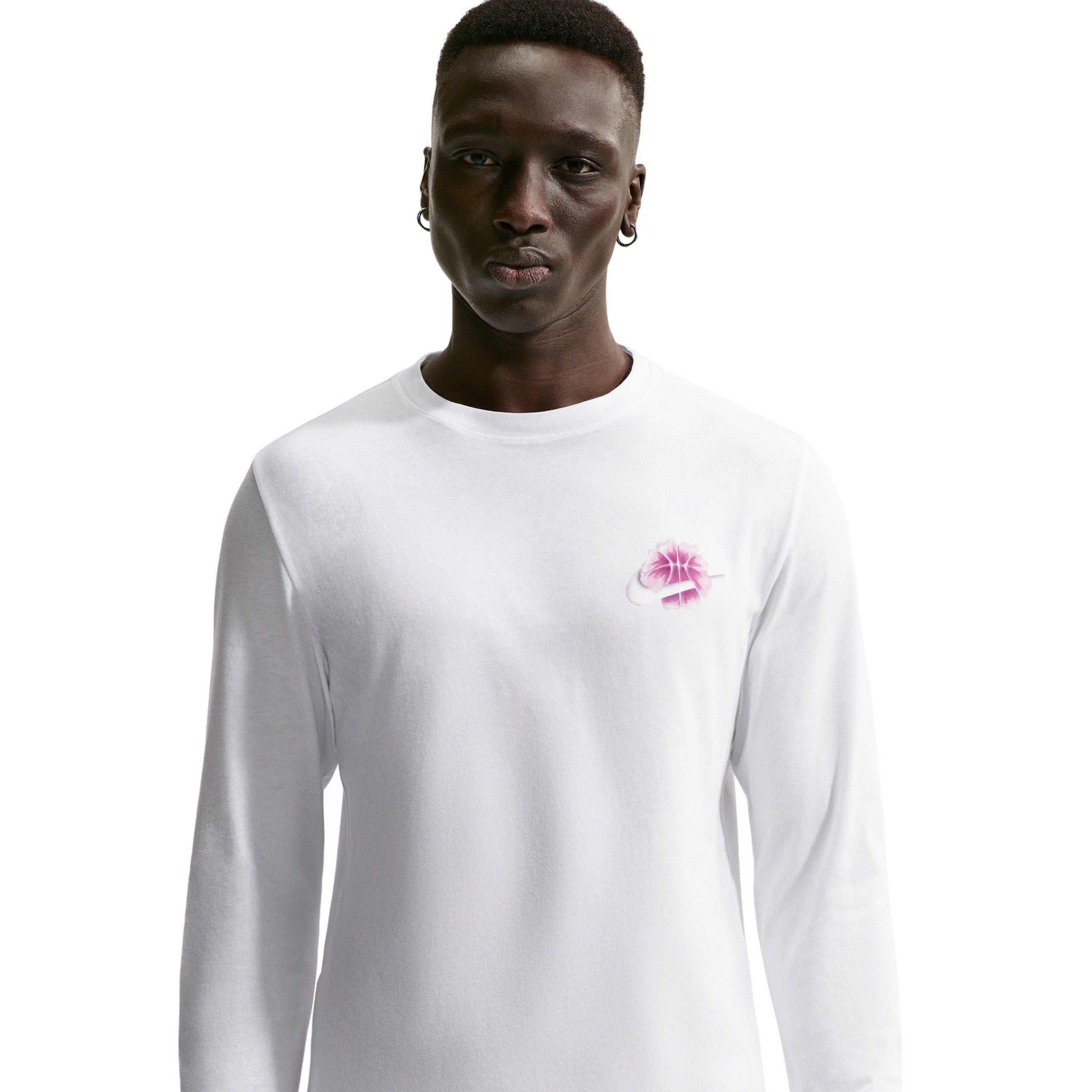 Nike Men's Standard Long-Sleeve OC Basketball T-Shirt - WHITE Thumbnail View 1