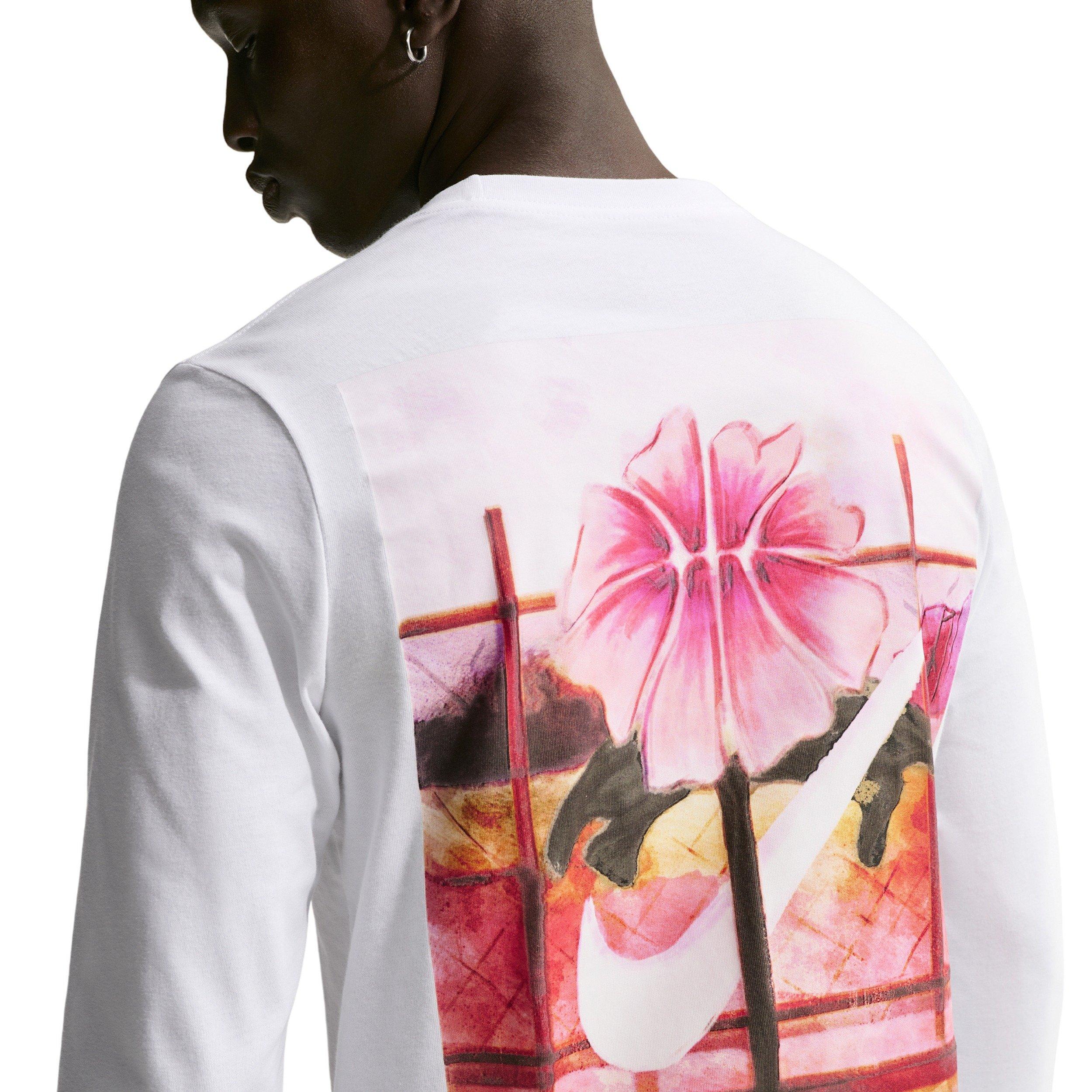 Nike Men's Standard Long-Sleeve OC Basketball T-Shirt - WHITE Thumbnail View 2