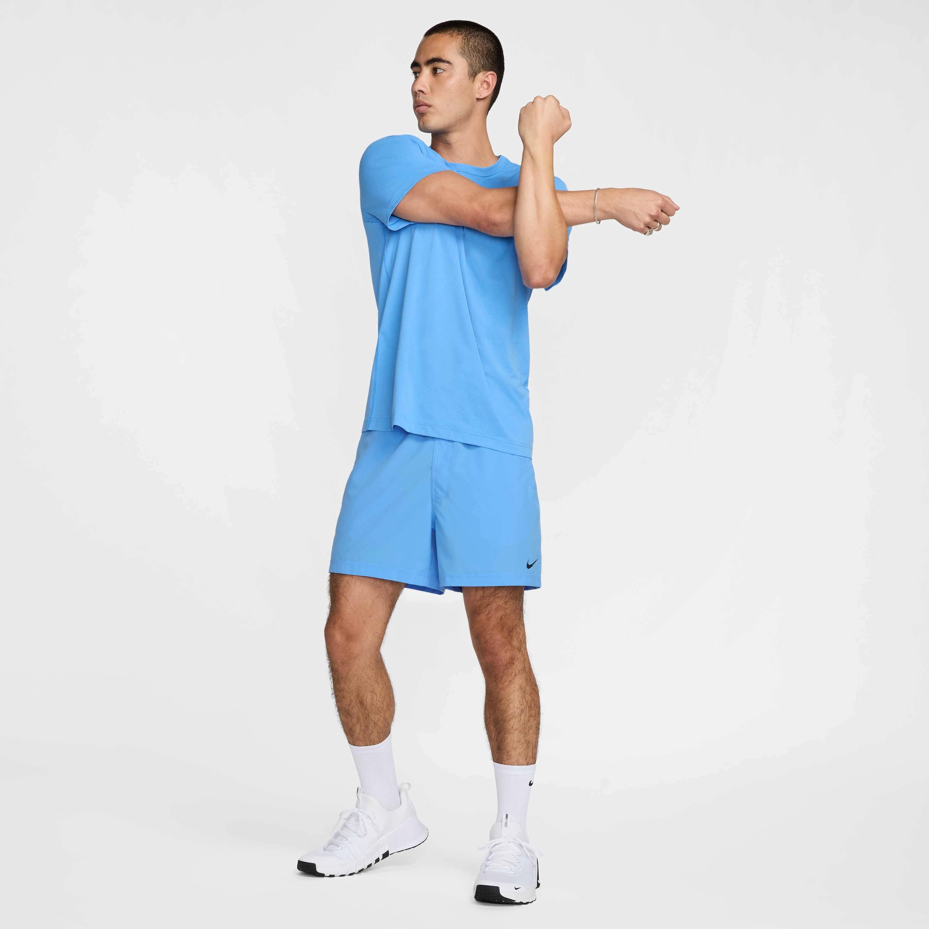 Nike Men's Form Dri-FIT 5" Unlined Versatile Shorts - BLUE Thumbnail View 6
