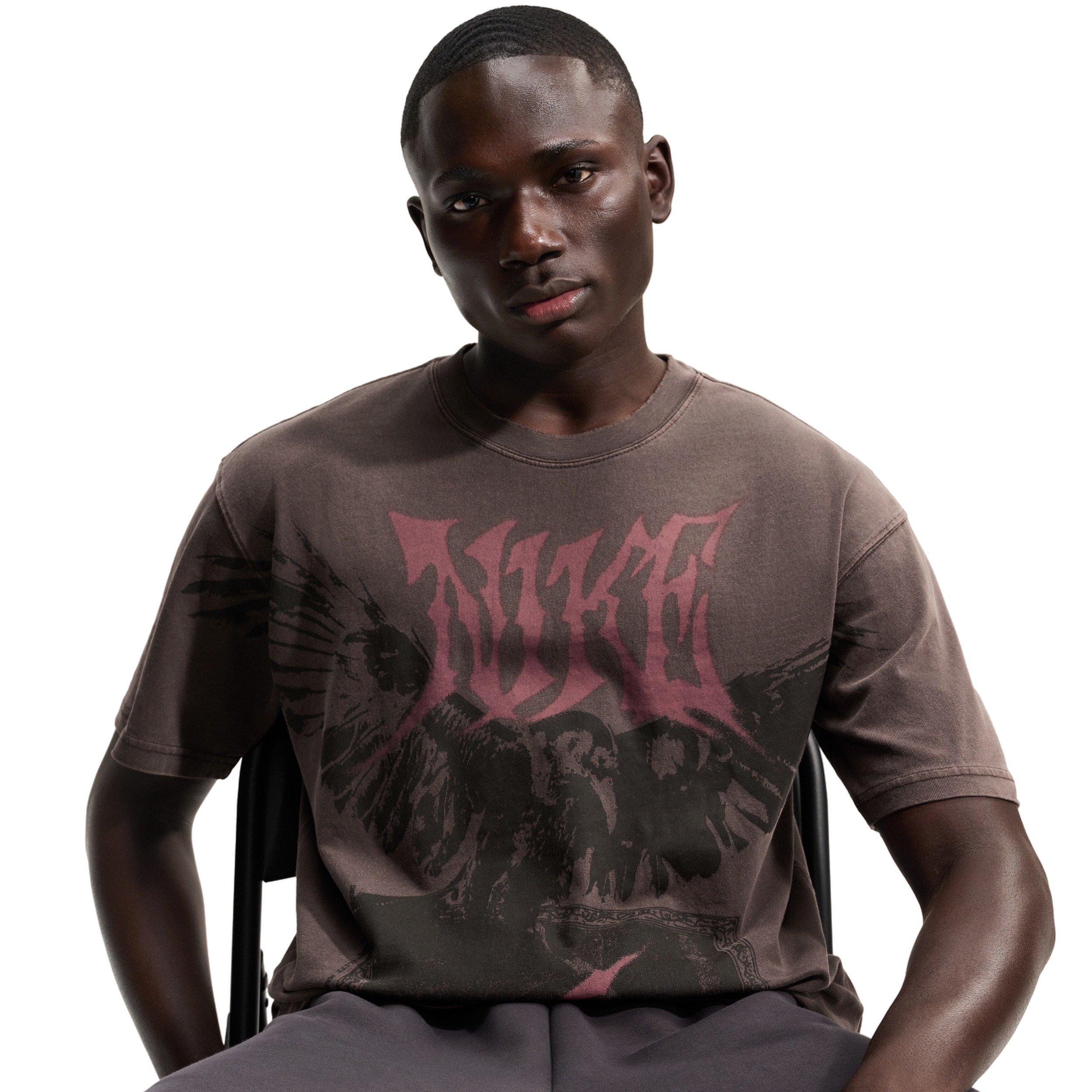 Nike Men's Loose Fearless F2 Basketball T-Shirt - BROWN Thumbnail View 3