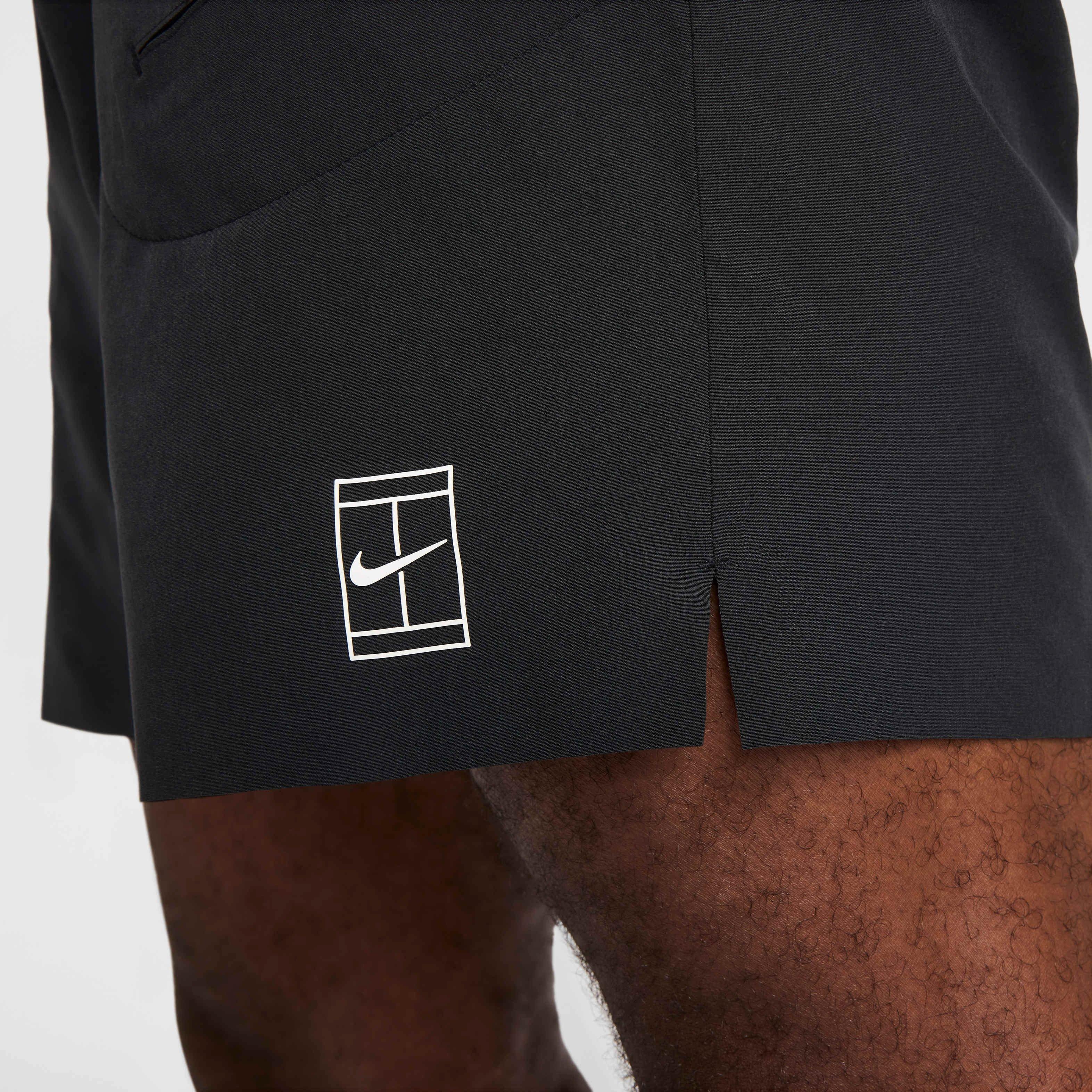NikeCourt Men's Advantage Dri-FIT 8" Tennis Shorts - BLACK Thumbnail View 6
