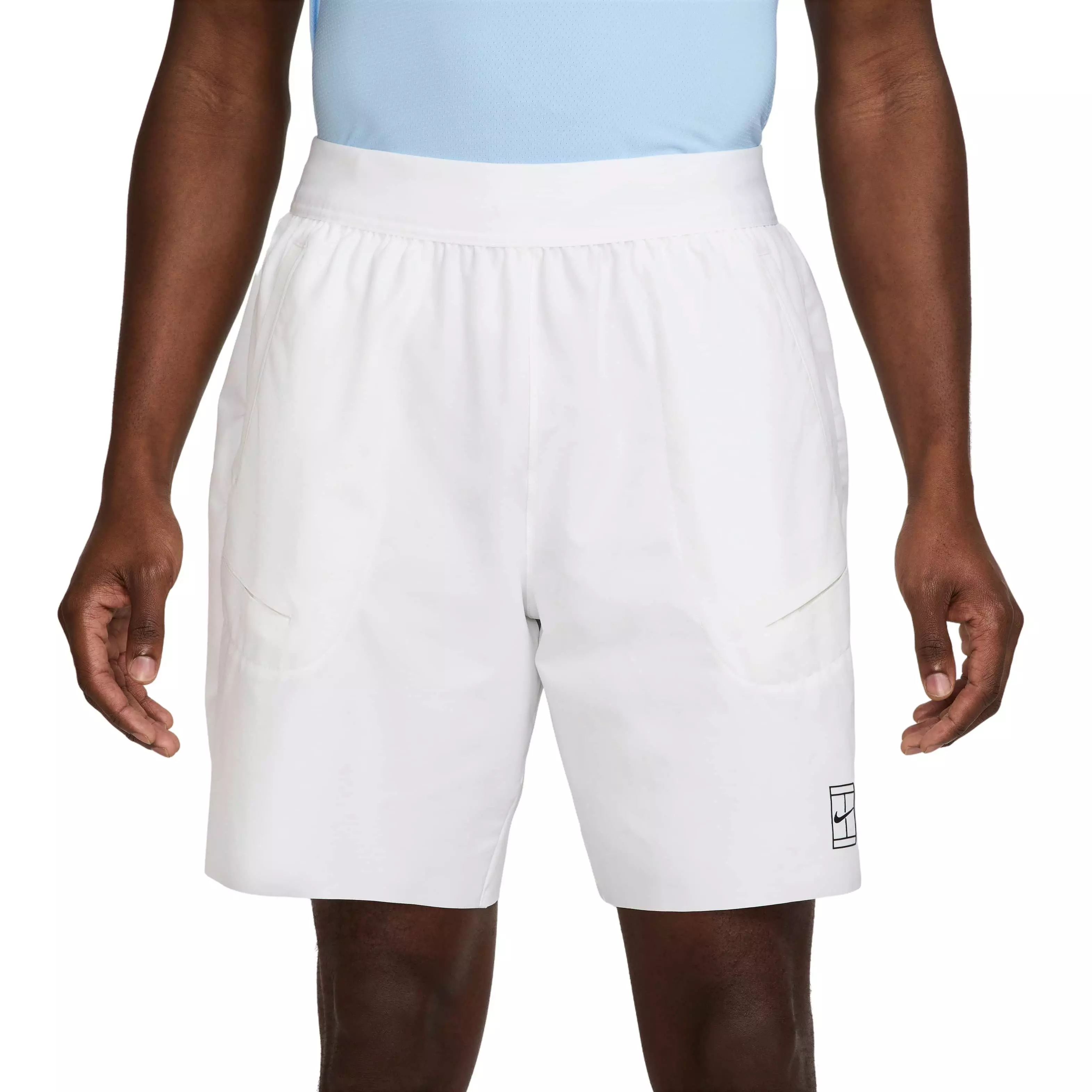 NikeCourt Men's Advantage Dri-FIT 8" Tennis Shorts - WHITE