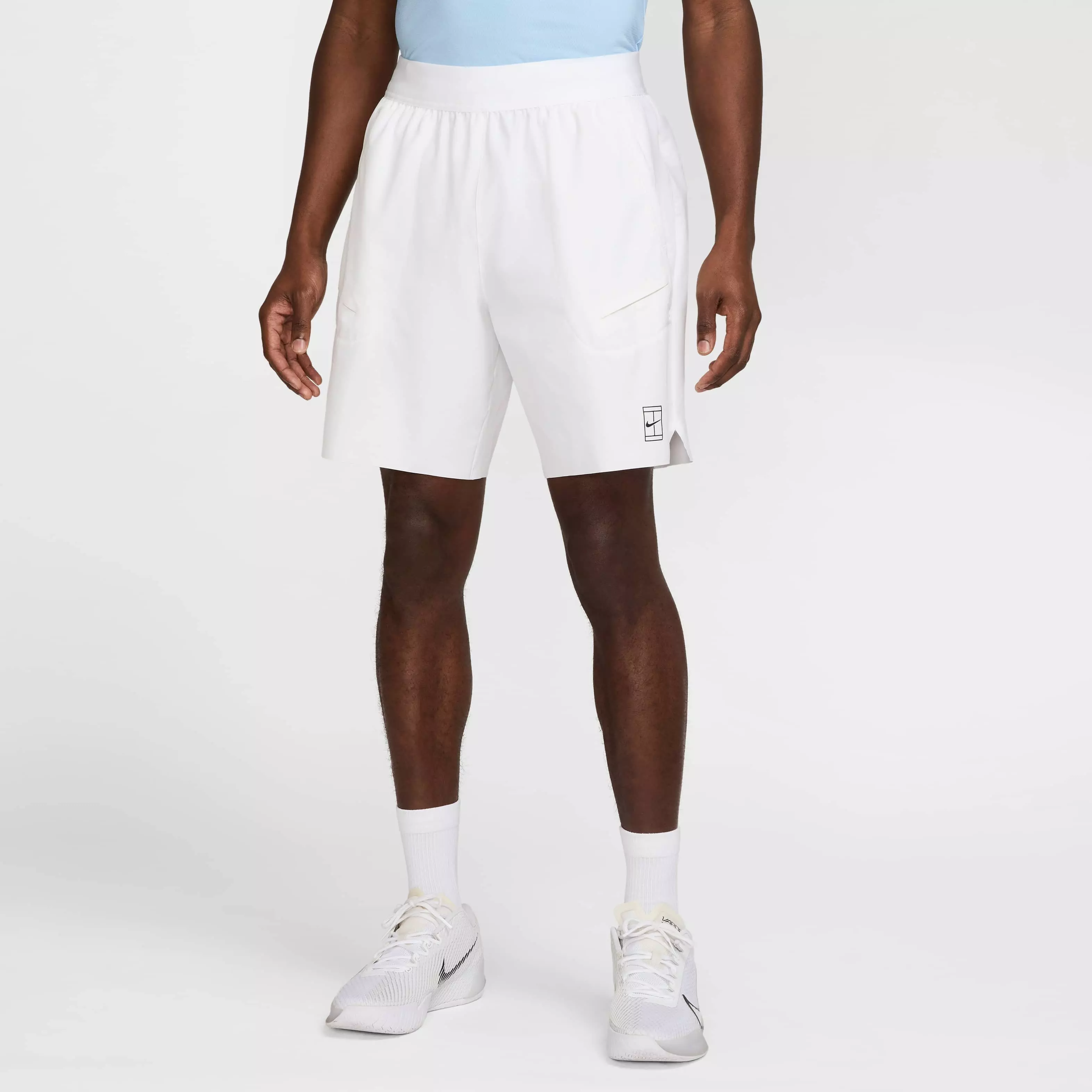 NikeCourt Men's Advantage Dri-FIT 8" Tennis Shorts - WHITE