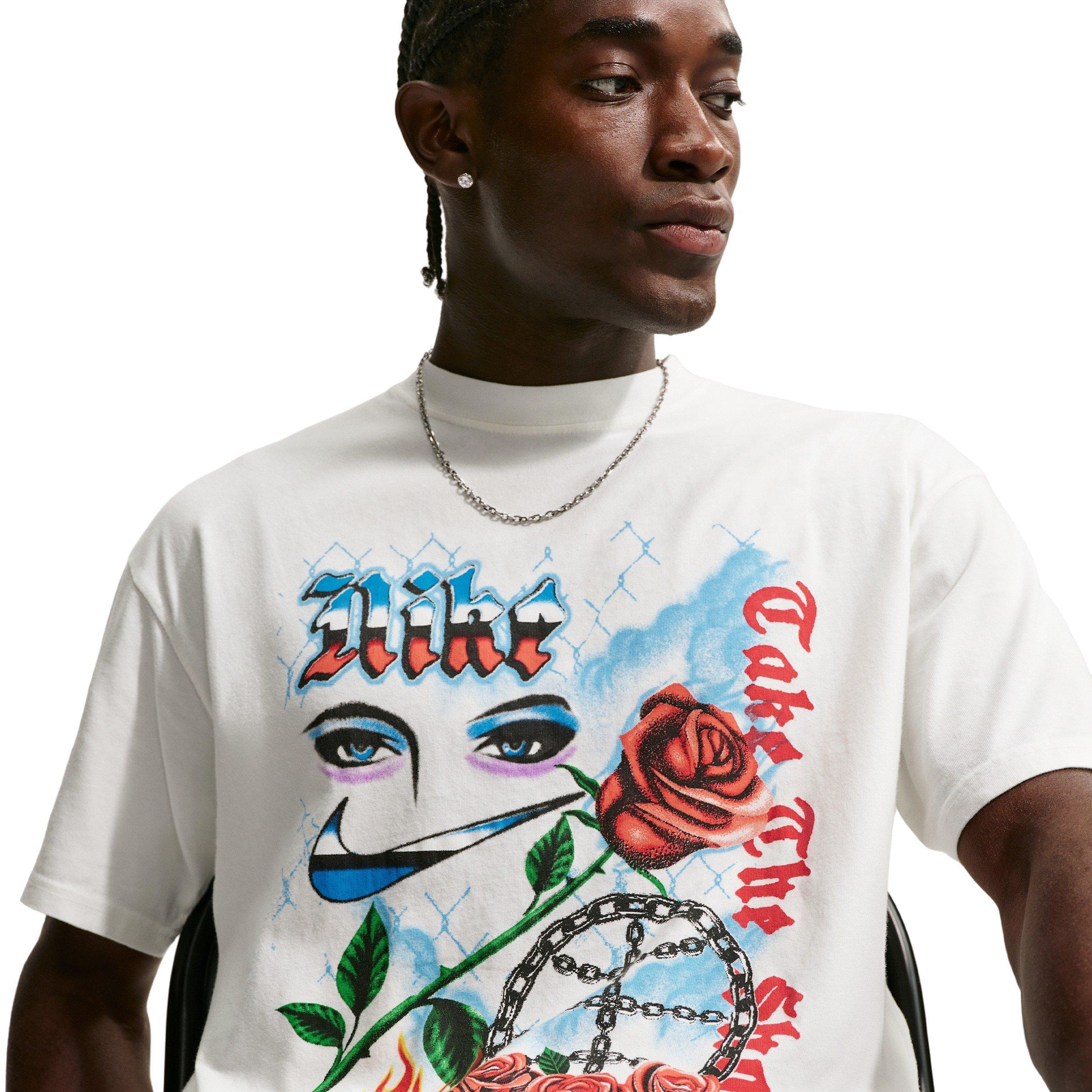 Nike Men's Loose Take the Shot OC 2 Basketball T-Shirt - White - WHITE Thumbnail View 3