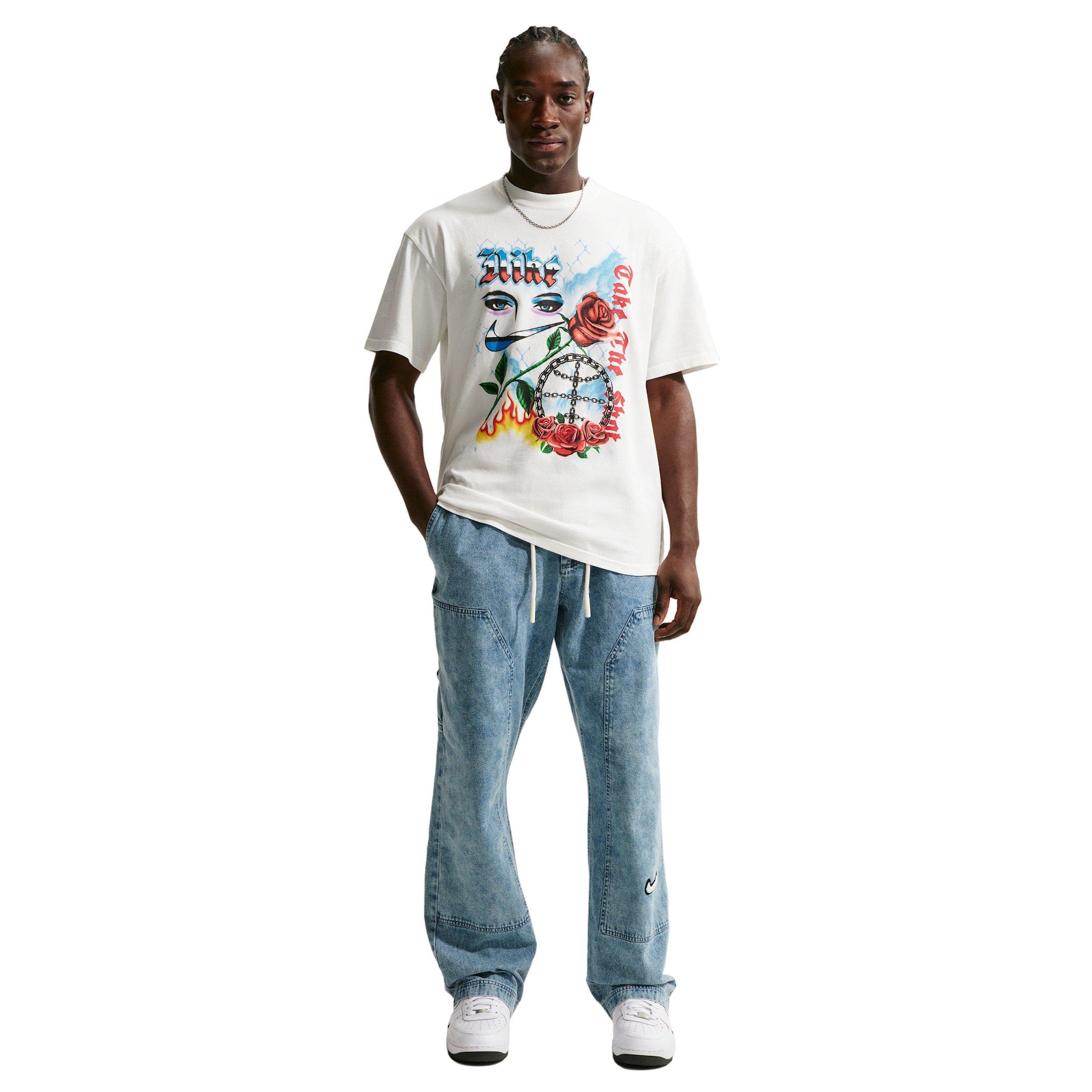 Nike Men's Loose Take the Shot OC 2 Basketball T-Shirt -White - WHITE Thumbnail View 4