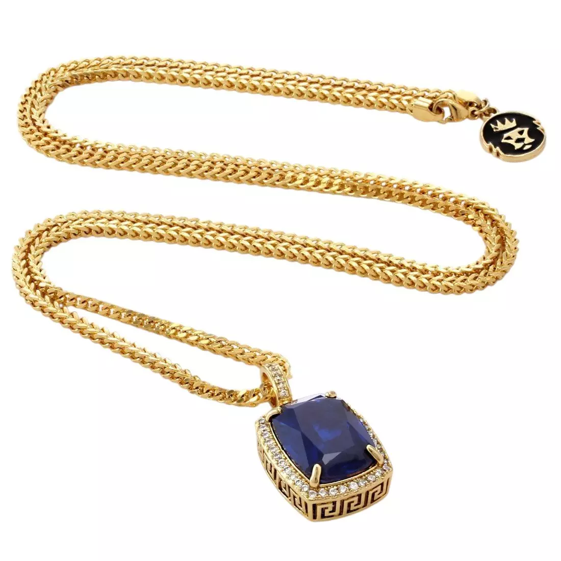 King Ice Sapphire Crown Julz Necklace - Gold - GOLD