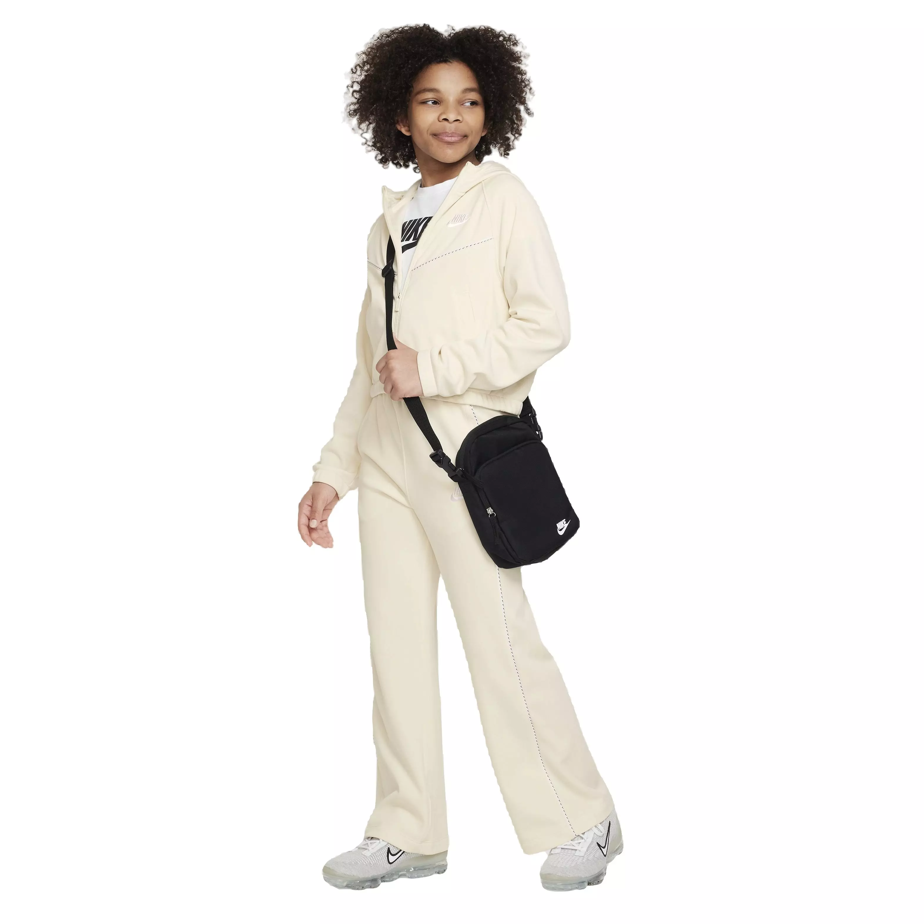 Nike Big Girls' Sportswear HR Full-Zip Tracksuit -Coconut - COCONUT MILK