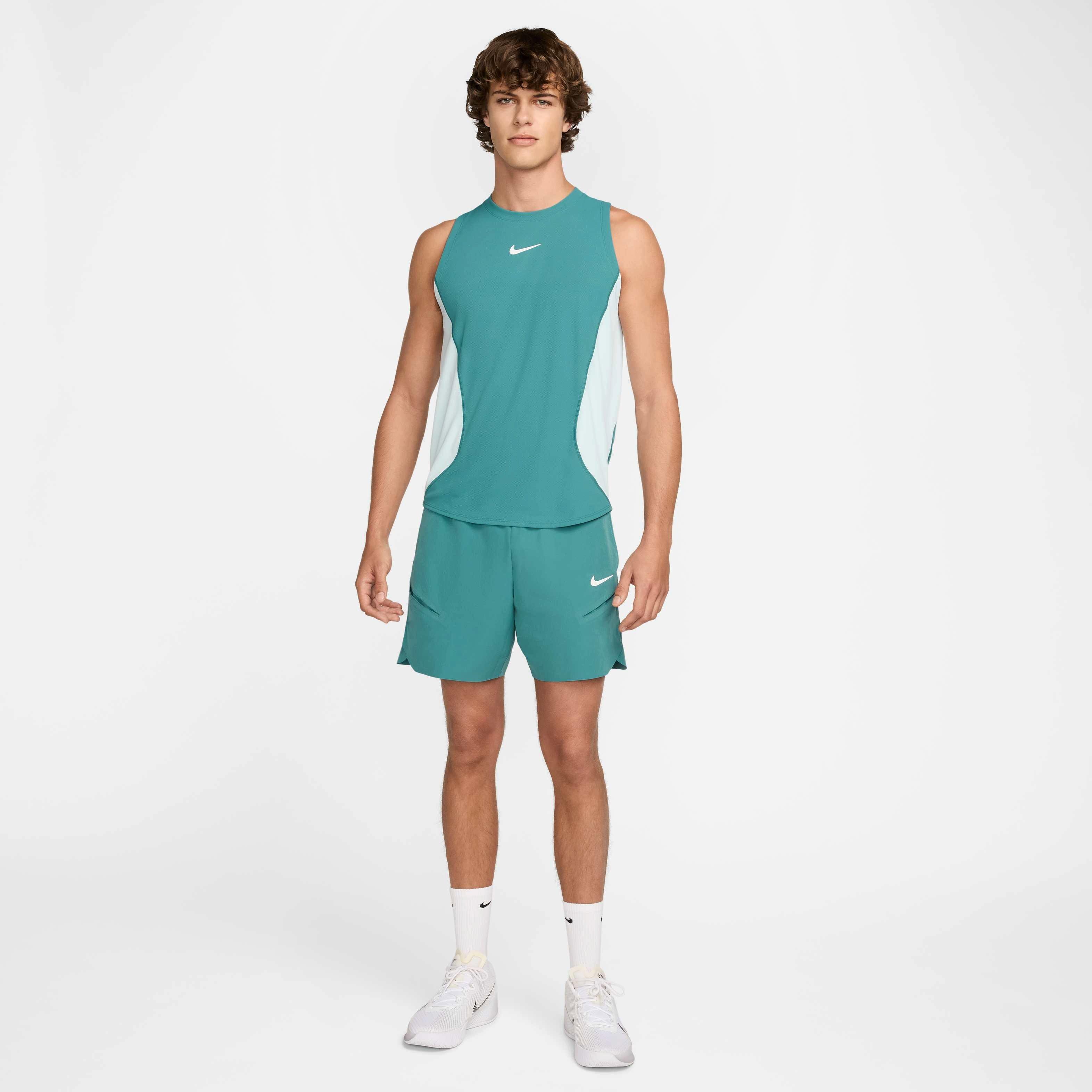 NikeCourt Men's Slam Dri-FIT Tennis Shorts - TEAL Thumbnail View 6