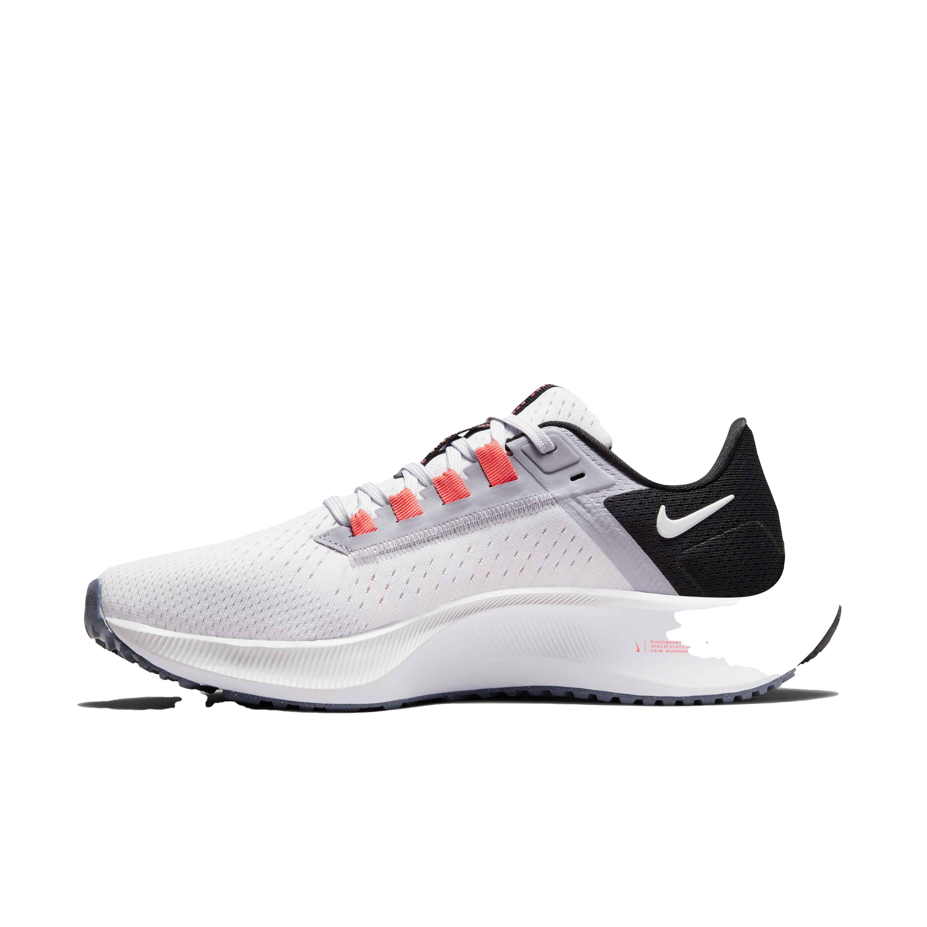Nike Air Zoom Pegasus 38 "White/Lt Purple/Black" Women's Running Shoe - GREY Thumbnail View 4