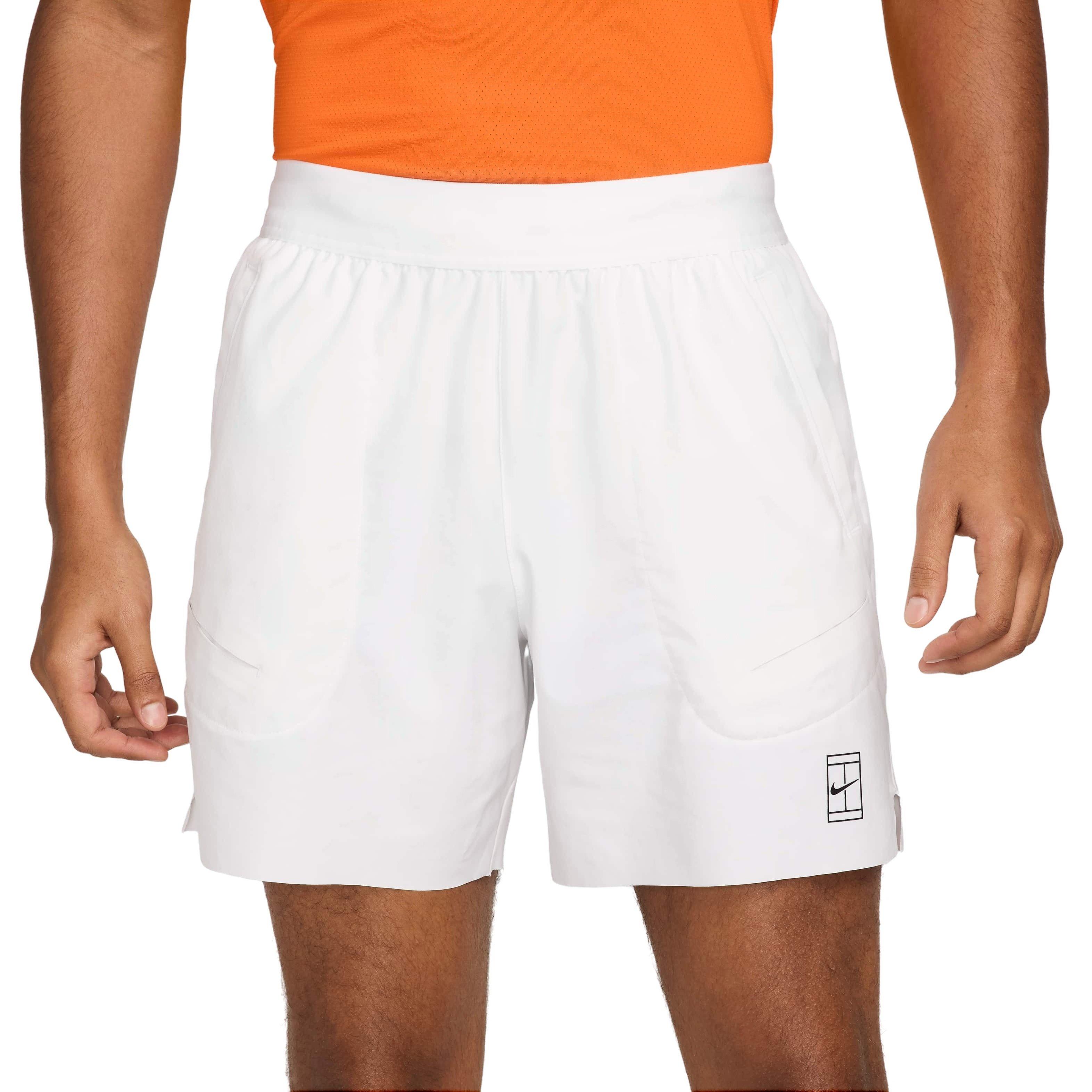 NikeCourt Men's Advantage Dri-FIT 6" Tennis Shorts - WHITE Thumbnail View 1