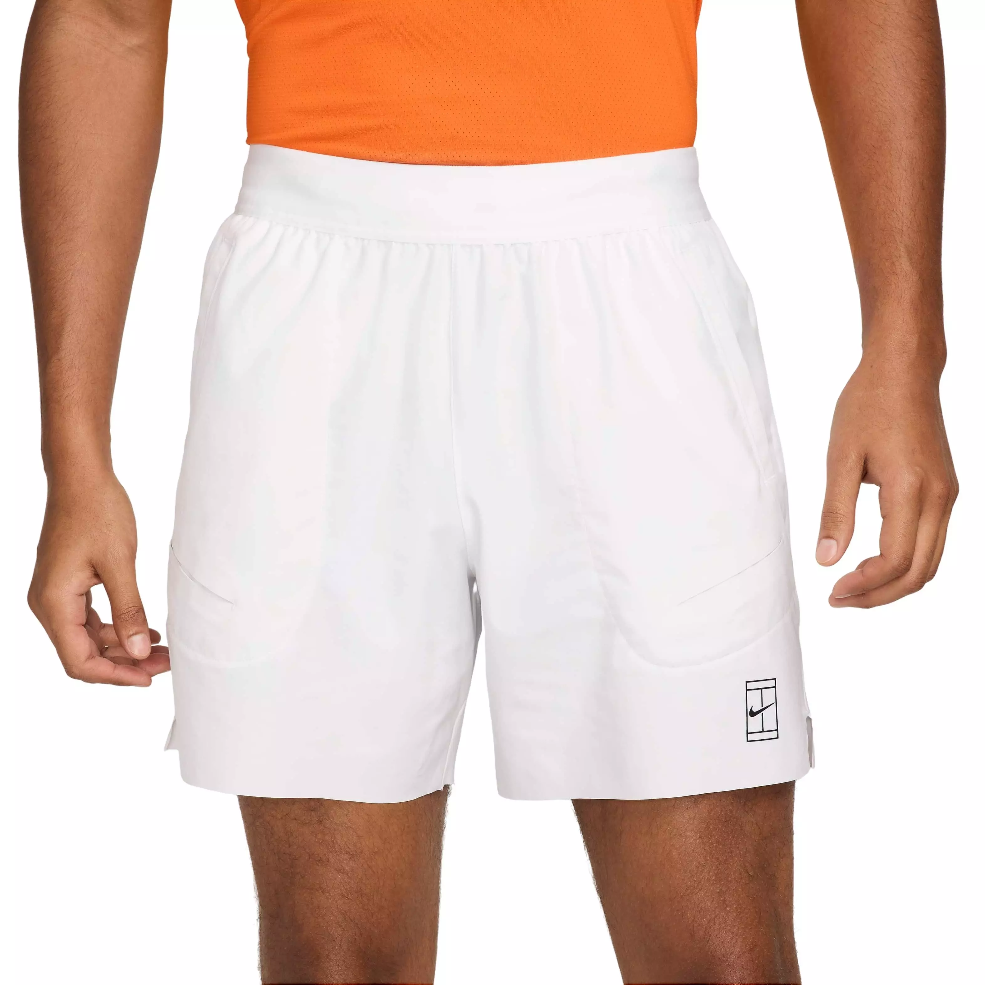 NikeCourt Men's Advantage Dri-FIT 6" Tennis Shorts - WHITE