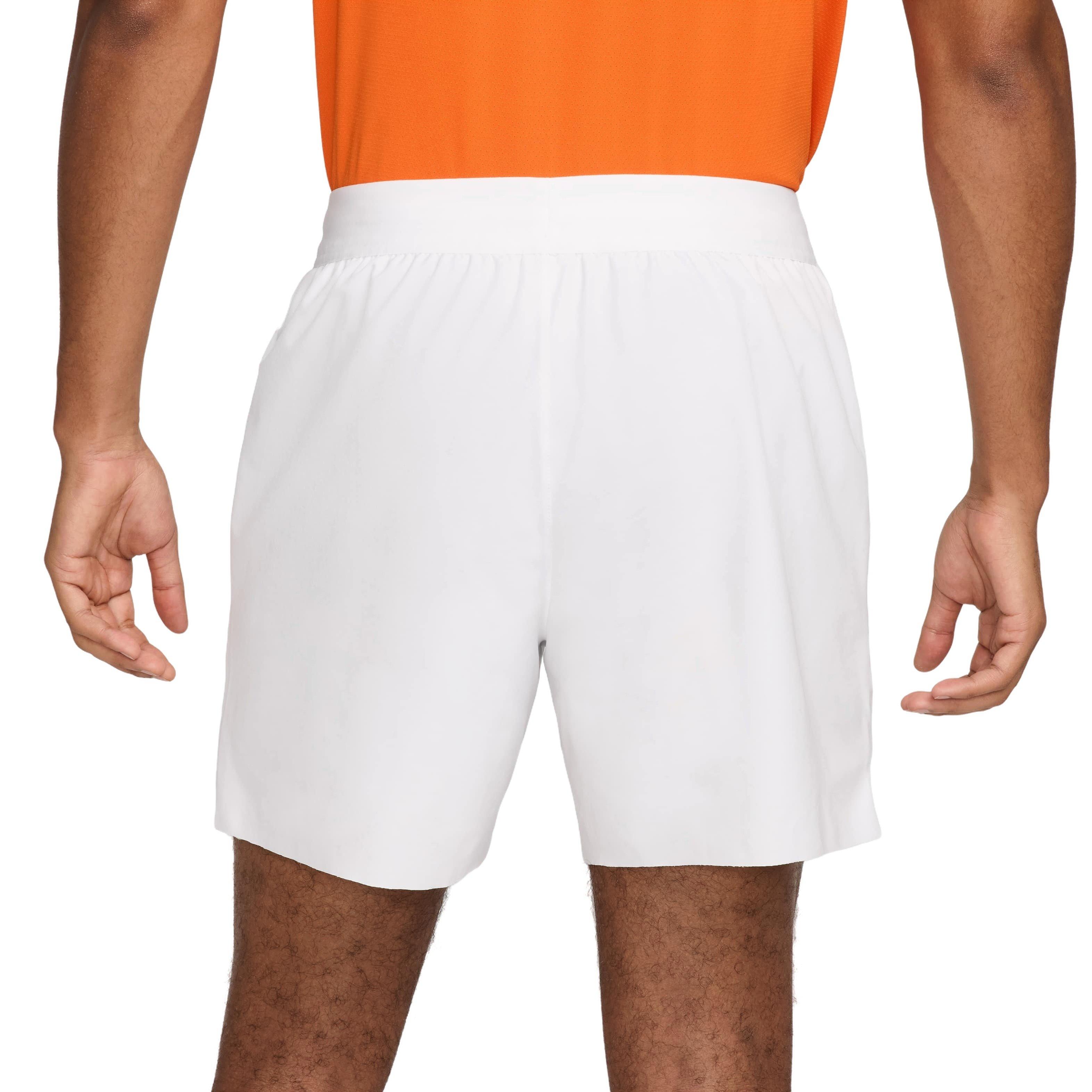NikeCourt Men's Advantage Dri-FIT 6" Tennis Shorts - WHITE Thumbnail View 2