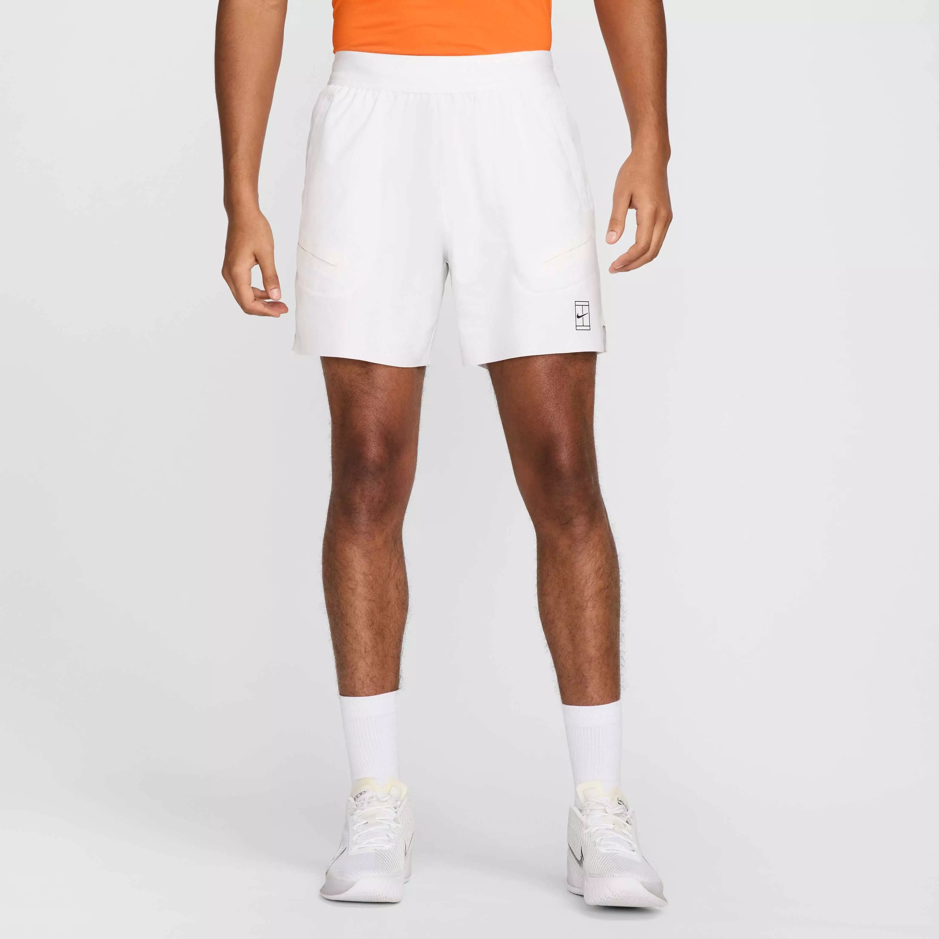 NikeCourt Men's Advantage Dri-FIT 6" Tennis Shorts - WHITE