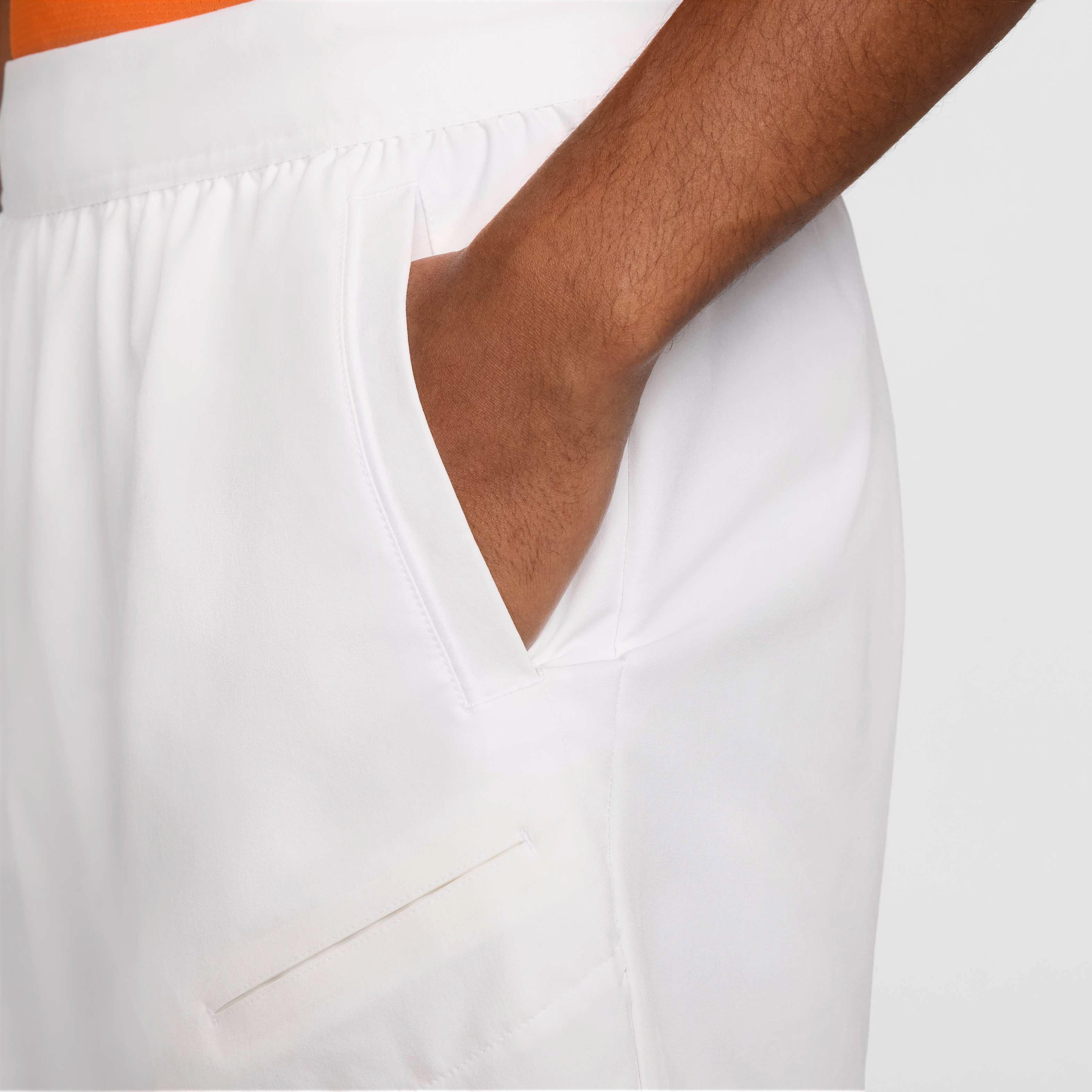 NikeCourt Men's Advantage Dri-FIT 6" Tennis Shorts - WHITE Thumbnail View 5