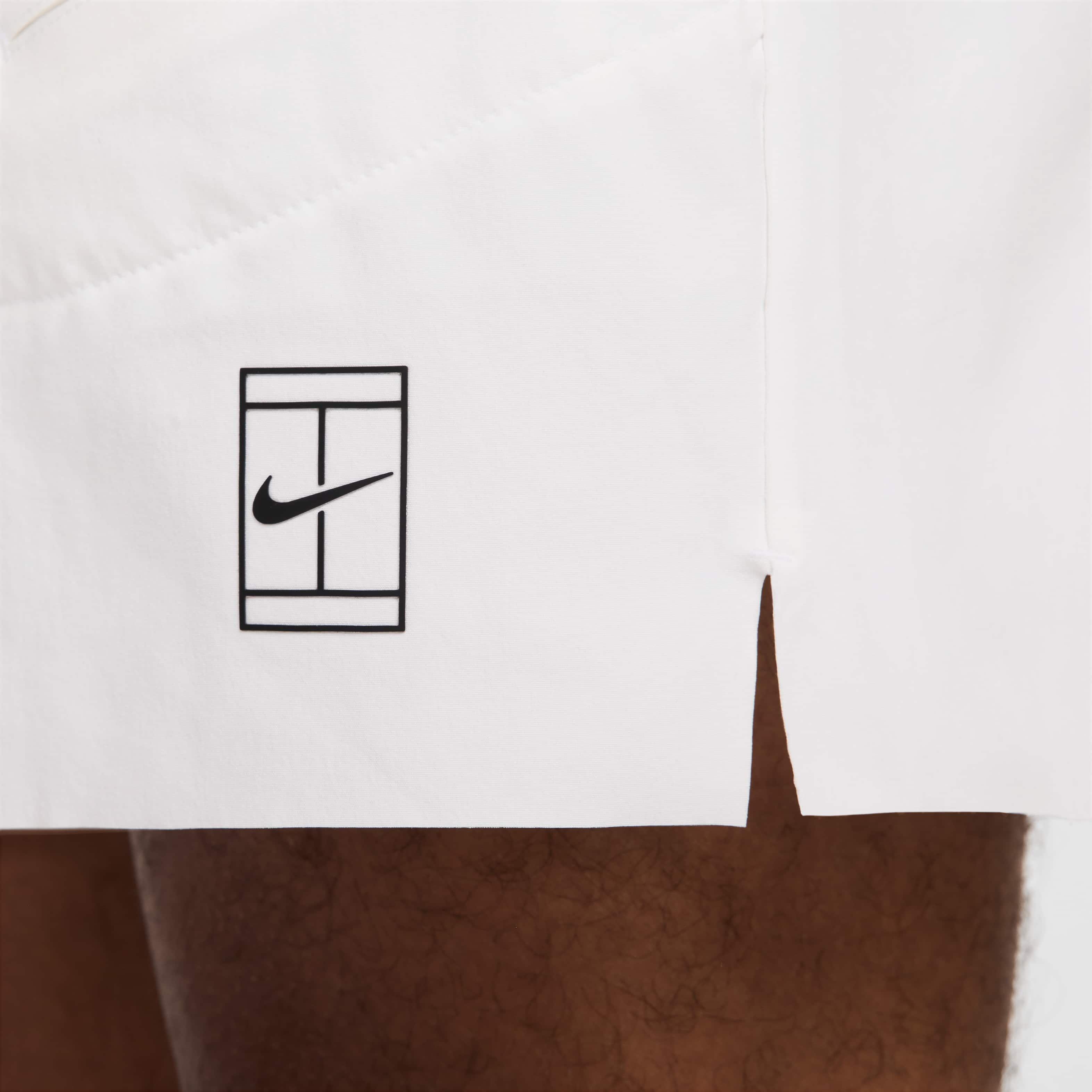 NikeCourt Men's Advantage Dri-FIT 6" Tennis Shorts - WHITE Thumbnail View 6