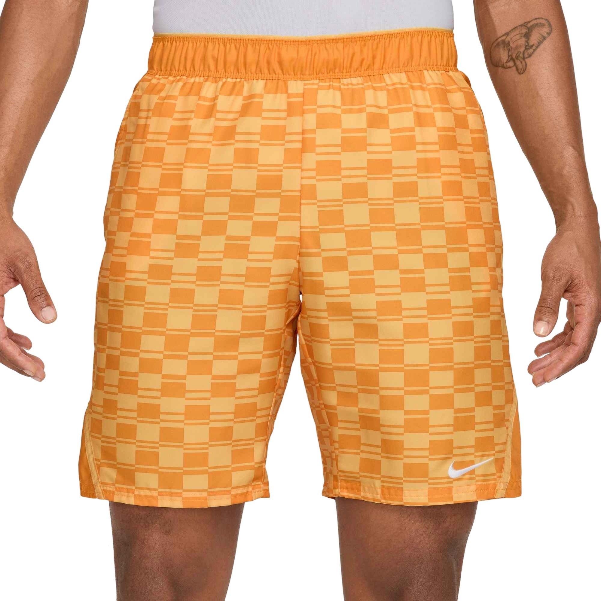 NikeCourt Men's Victory 9" AOP Dri-FIT Tennis Shorts - GOLD Thumbnail View 1