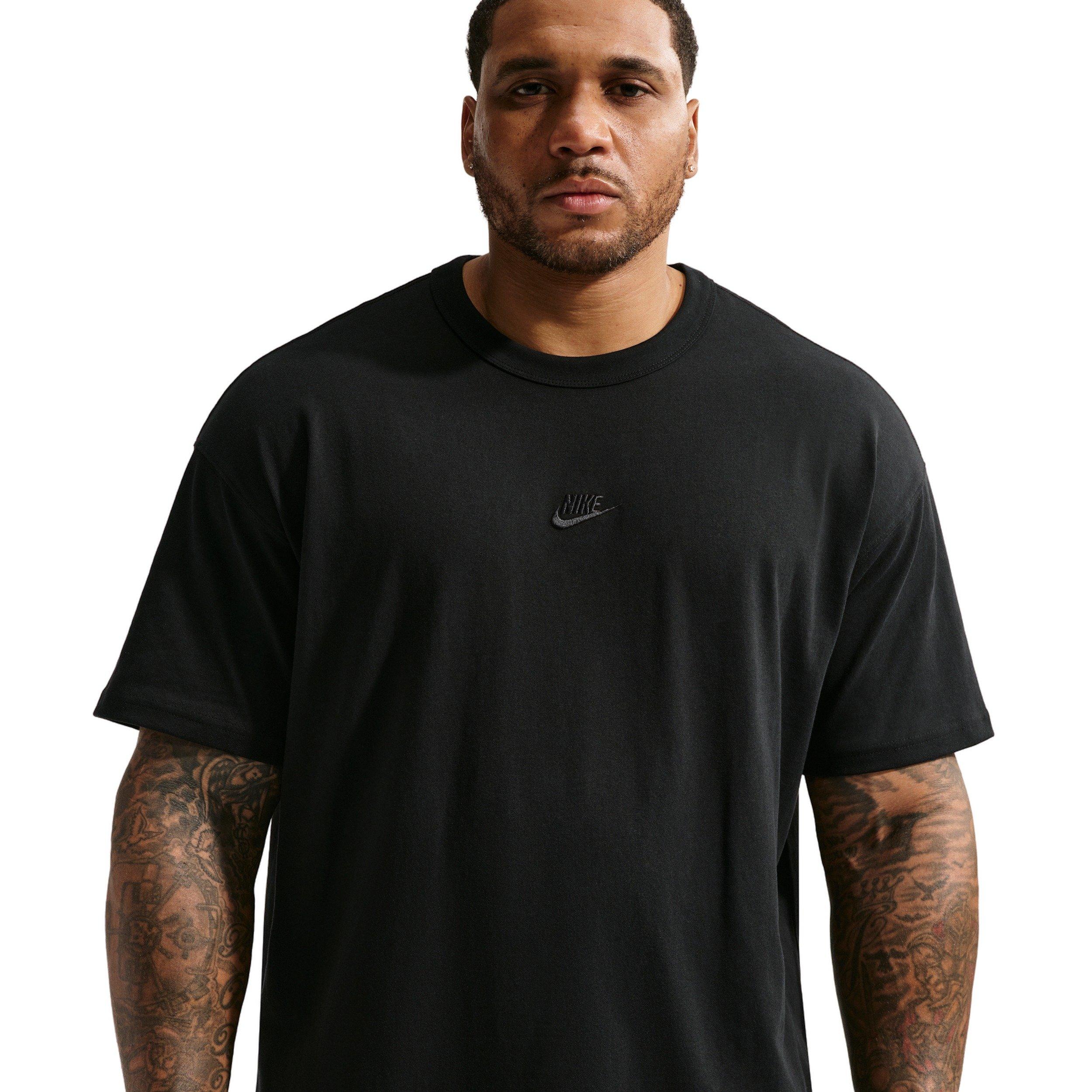 Nike Men's Sportswear Premium Essentials LSE T-Shirt - BLACK Thumbnail View 1
