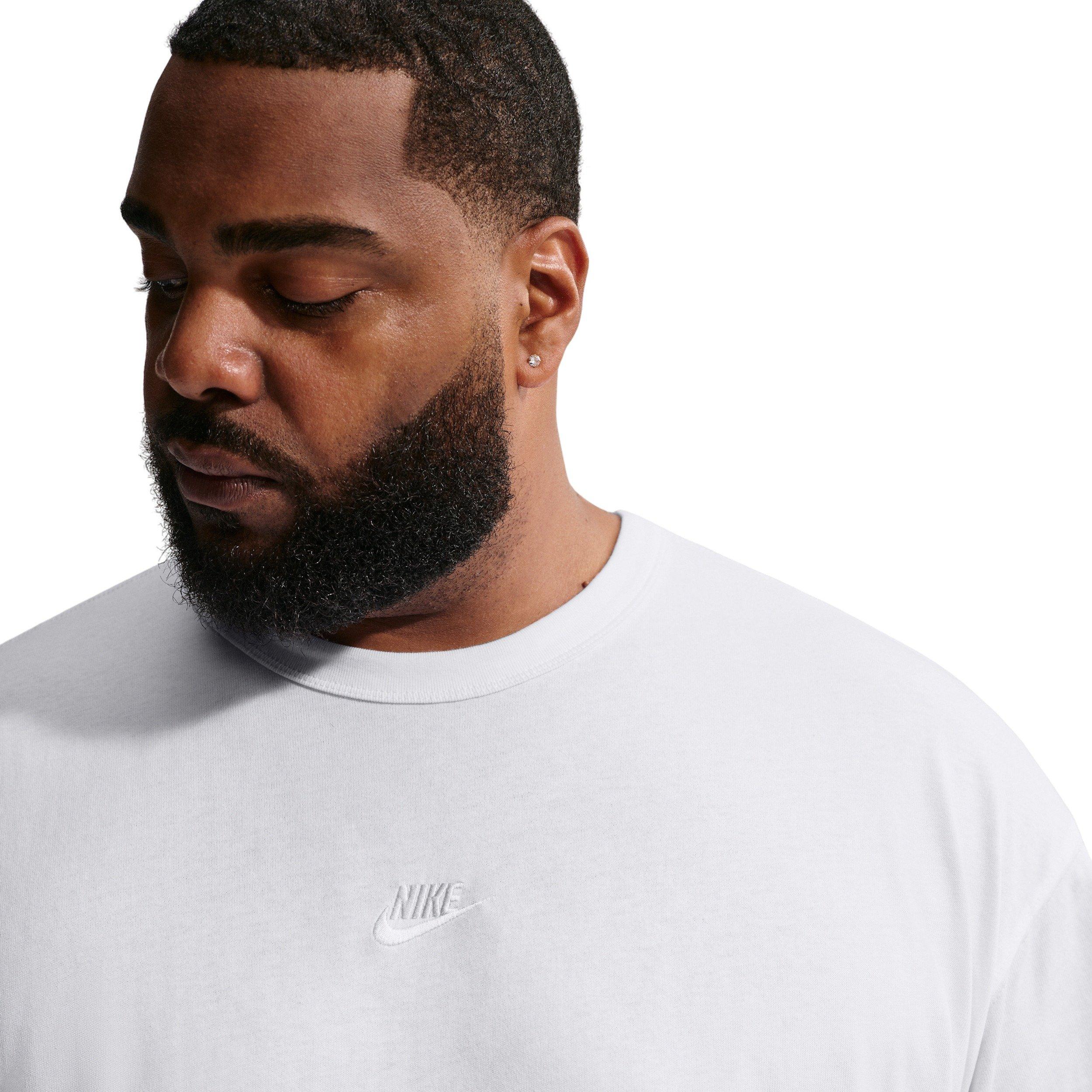 Nike Men's Sportswear Premium Essentials LSE T-Shirt - WHITE Thumbnail View 8