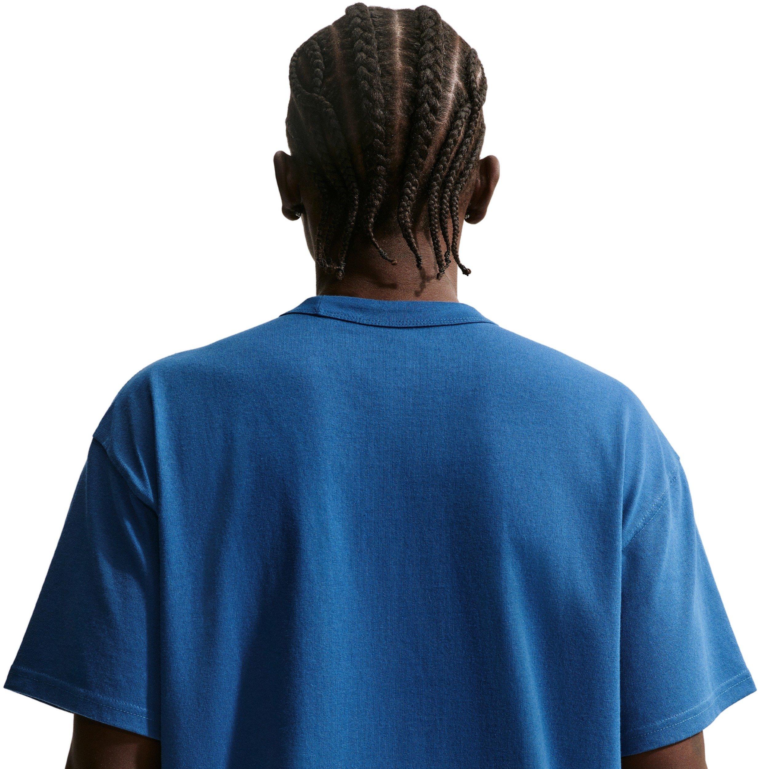 Nike Men's Sportswear Premium Essentials LSE T-Shirt - BLUE Thumbnail View 2