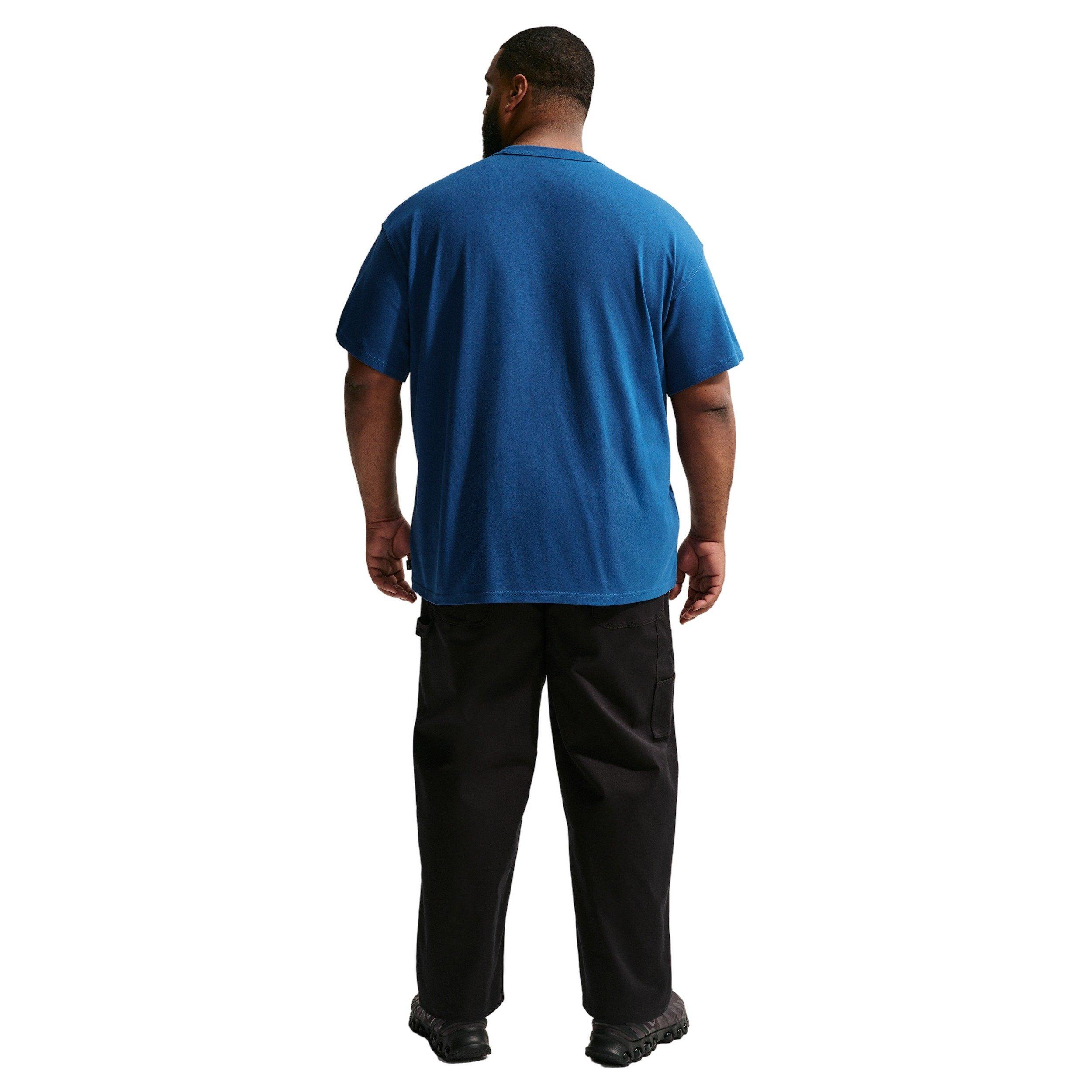 Nike Men's Sportswear Premium Essentials LSE T-Shirt - BLUE Thumbnail View 10