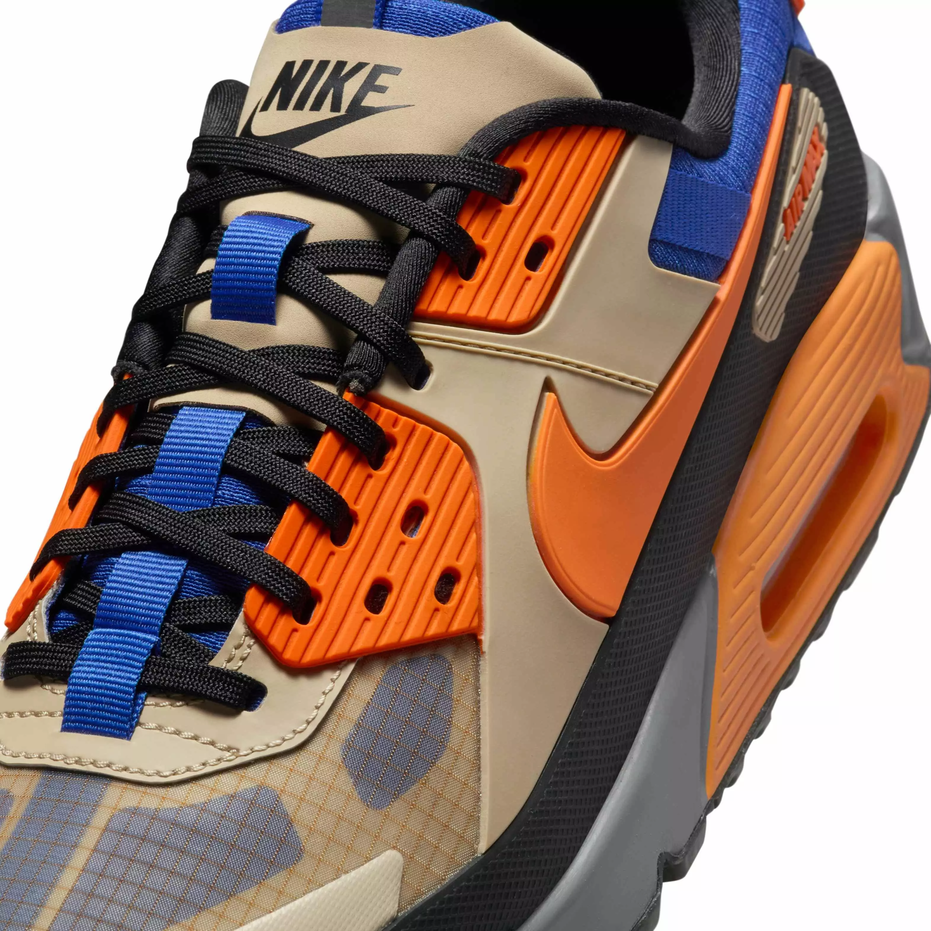 Nike Air Max 90 Drift "Rattan/Hyper Royal/Black/Bright Mandarin" Men's Shoe - RATTAN/ROYAL/BLACK/MANDARIN