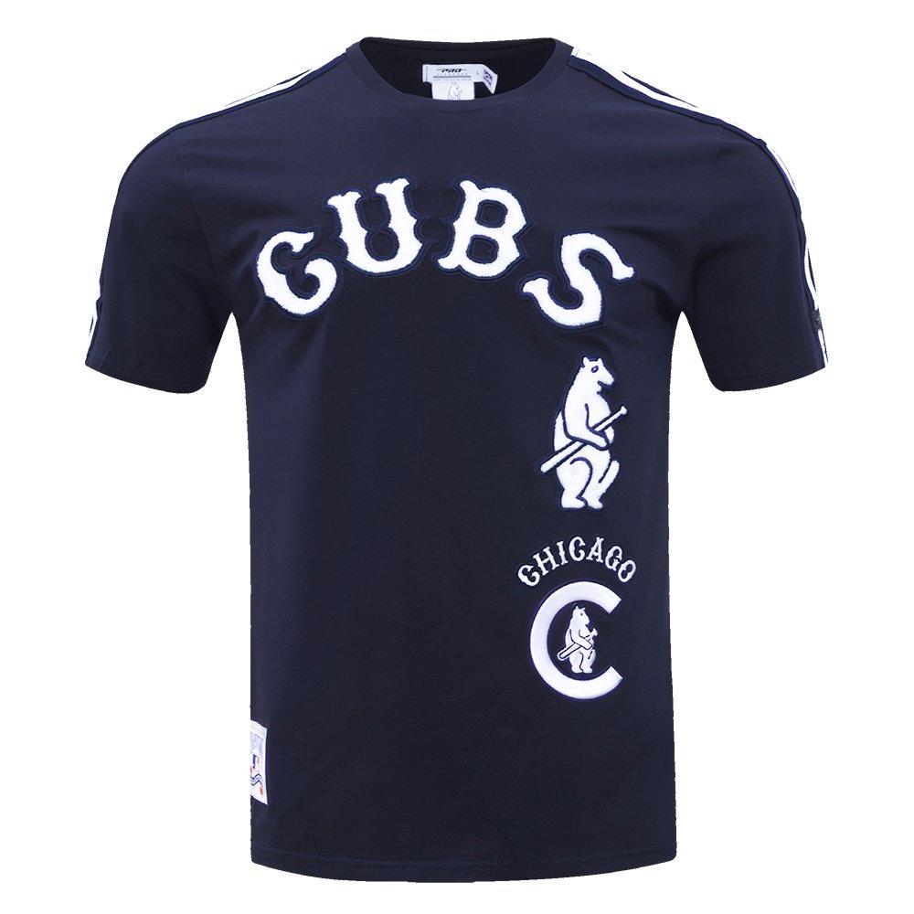 Pro Standard Men's MLB Chicago Cubs Retro Classic Single Jersey Striped Tee - Navy - NAVY Thumbnail View 1