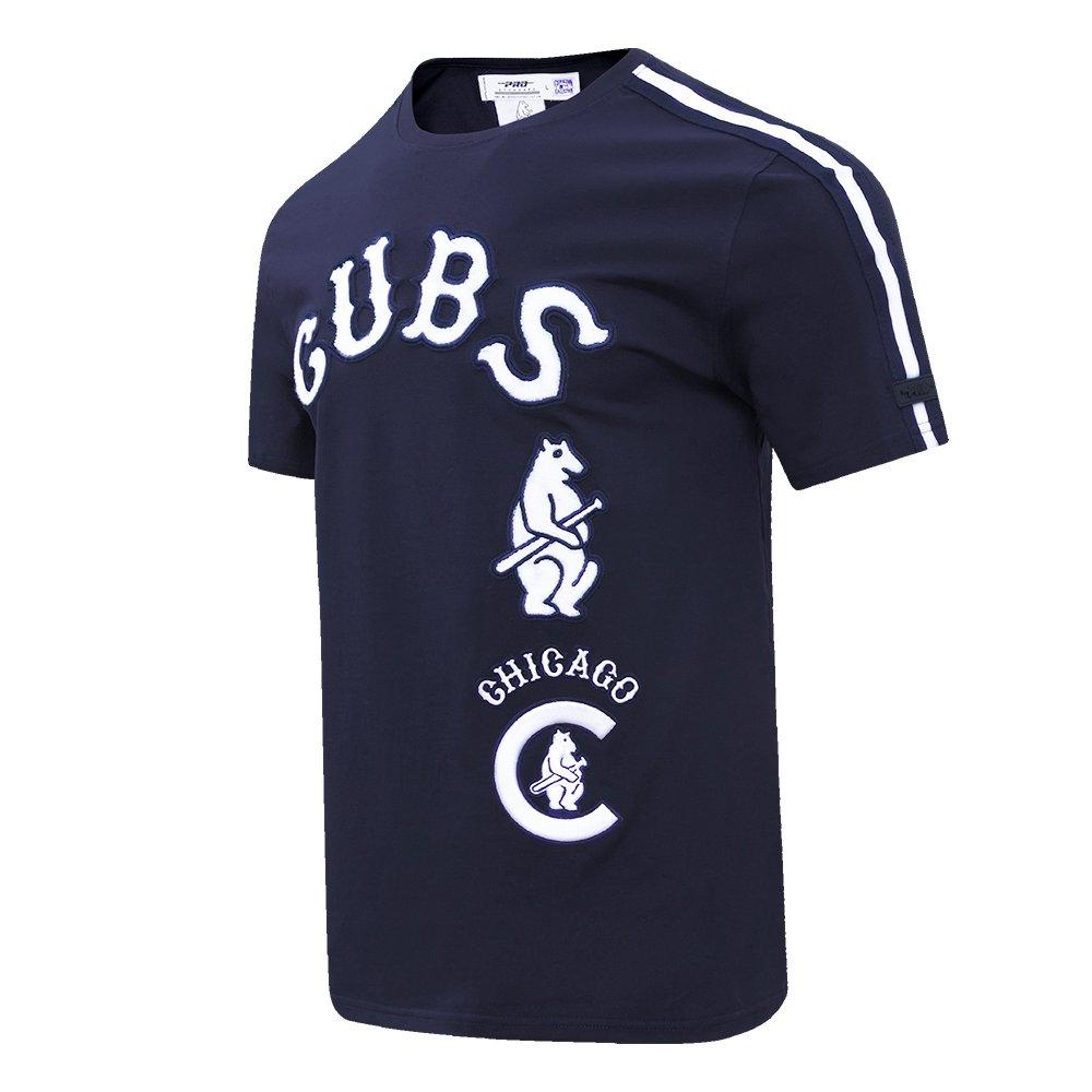 Pro Standard Men's MLB Chicago Cubs Retro Classic Single Jersey Striped Tee -Navy - NAVY Thumbnail View 3