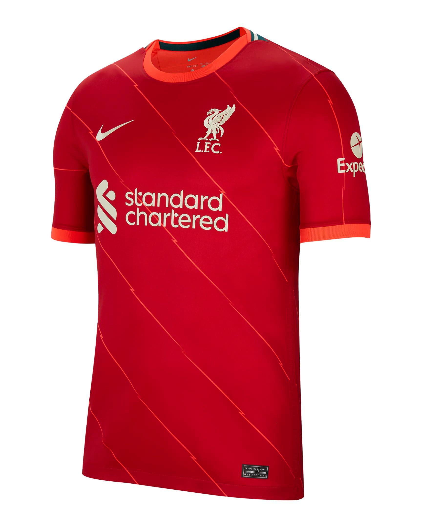 Nike Men's Liverpool FC Stadium Home Jersey-Red - Hibbett