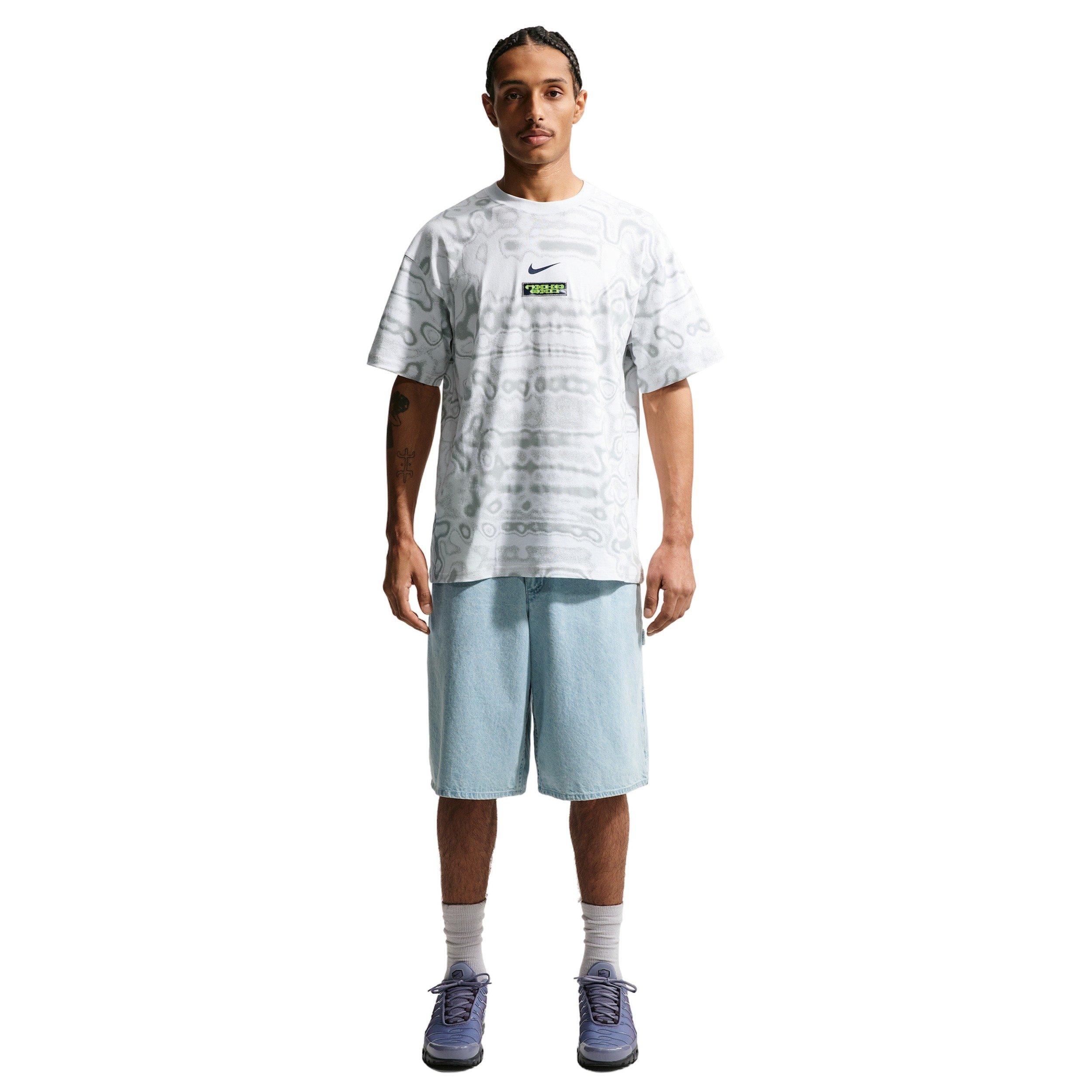 Nike Men's Sportswear LSE AM Day AOP T-Shirt - WHITE Thumbnail View 4