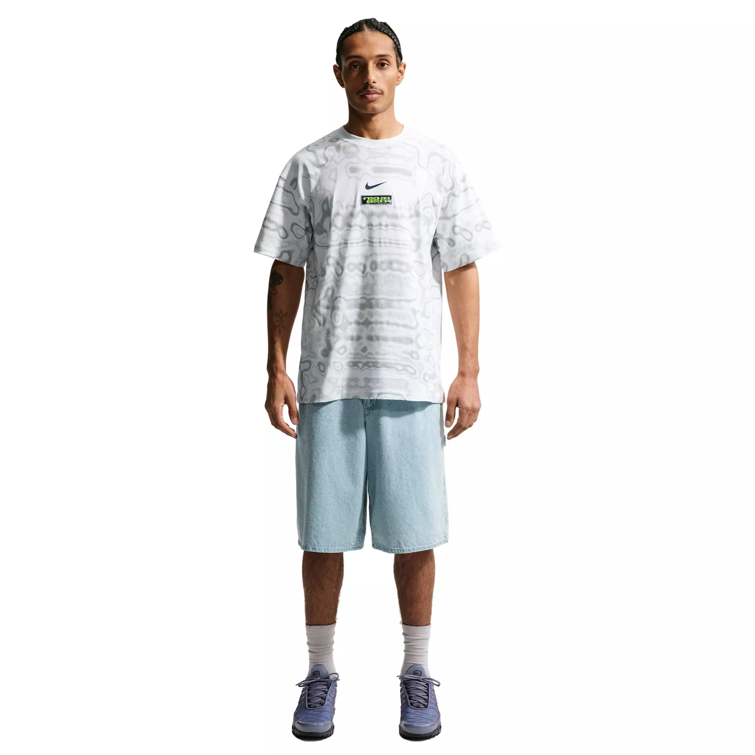 Nike Men's Sportswear LSE AM Day AOP T-Shirt - WHITE