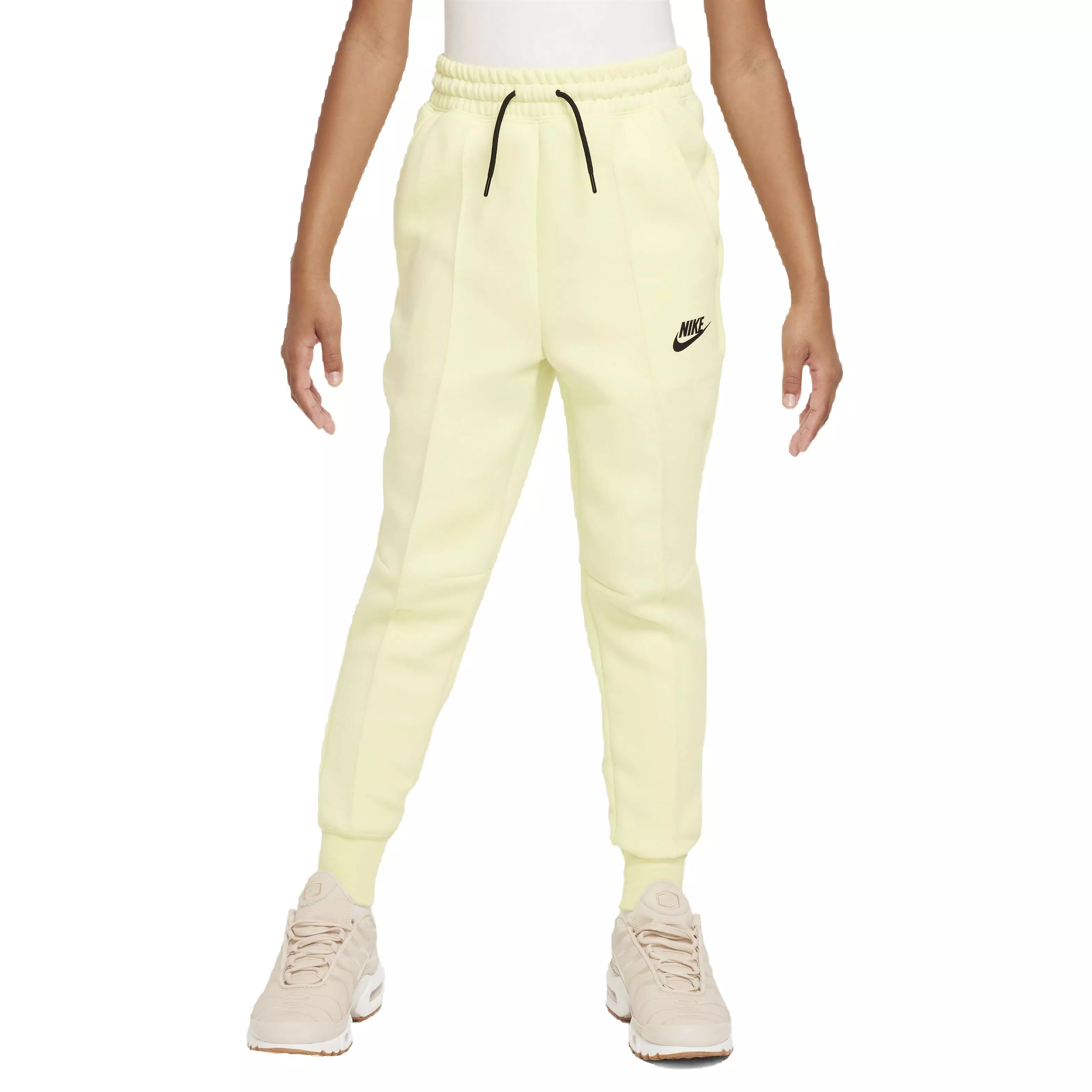 Nike Big Girls' Sportswear Tech Fleece Joggers -Neon Green - NEON GREEN