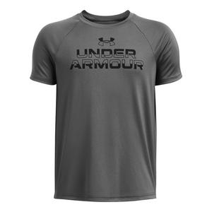 Under Armour Big Boys' Tech Split Wordmark Short Sleeve Tee
