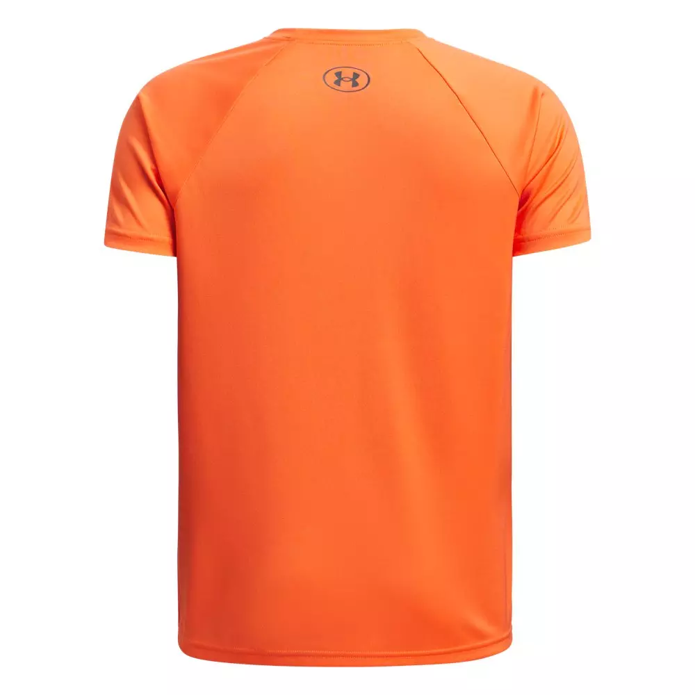 Under Armour Big Boys' Tech Split Wordmark Short Sleeve Tee - RED