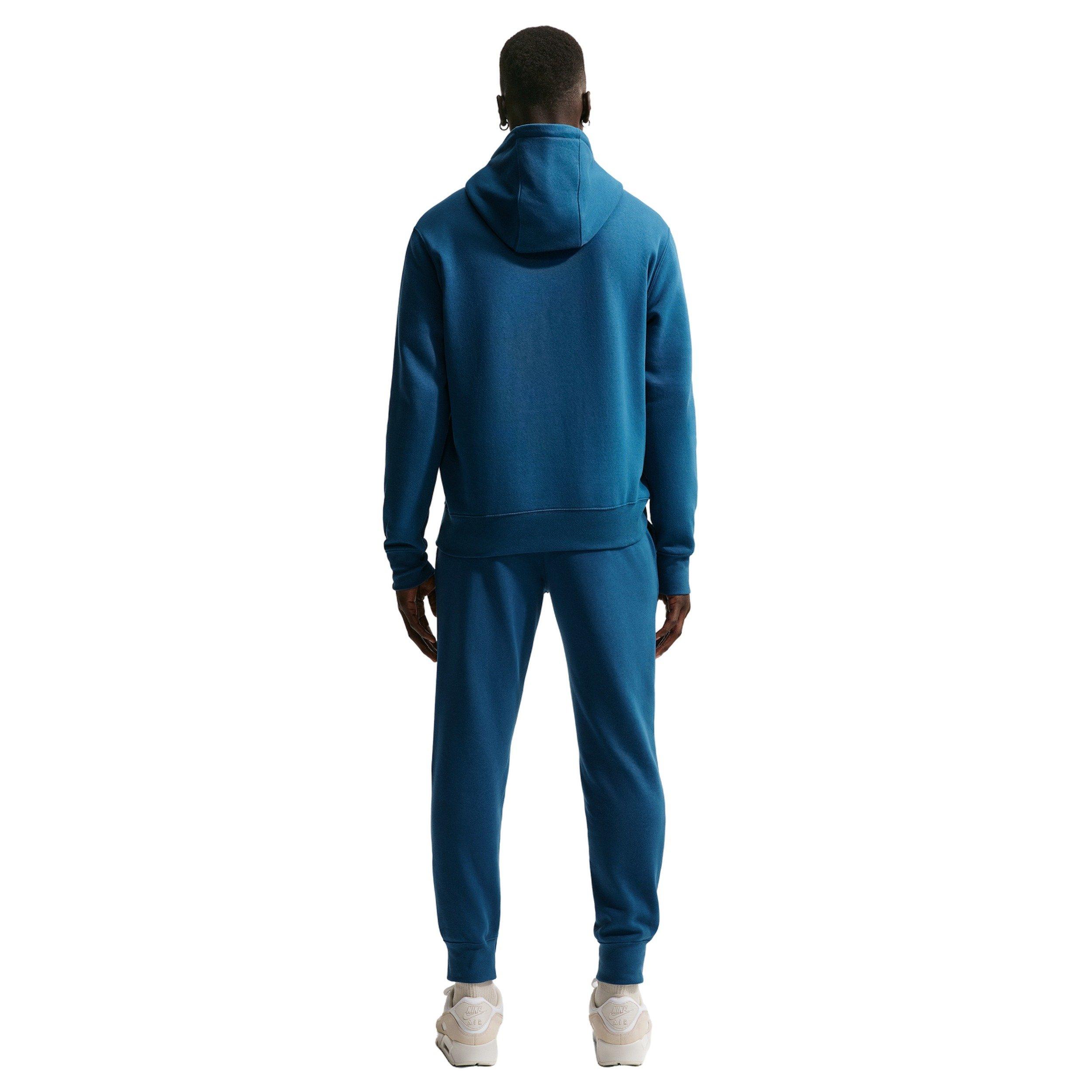 Nike Men's Club BB Pullover Fleece Hoodie - BLUE Thumbnail View 5