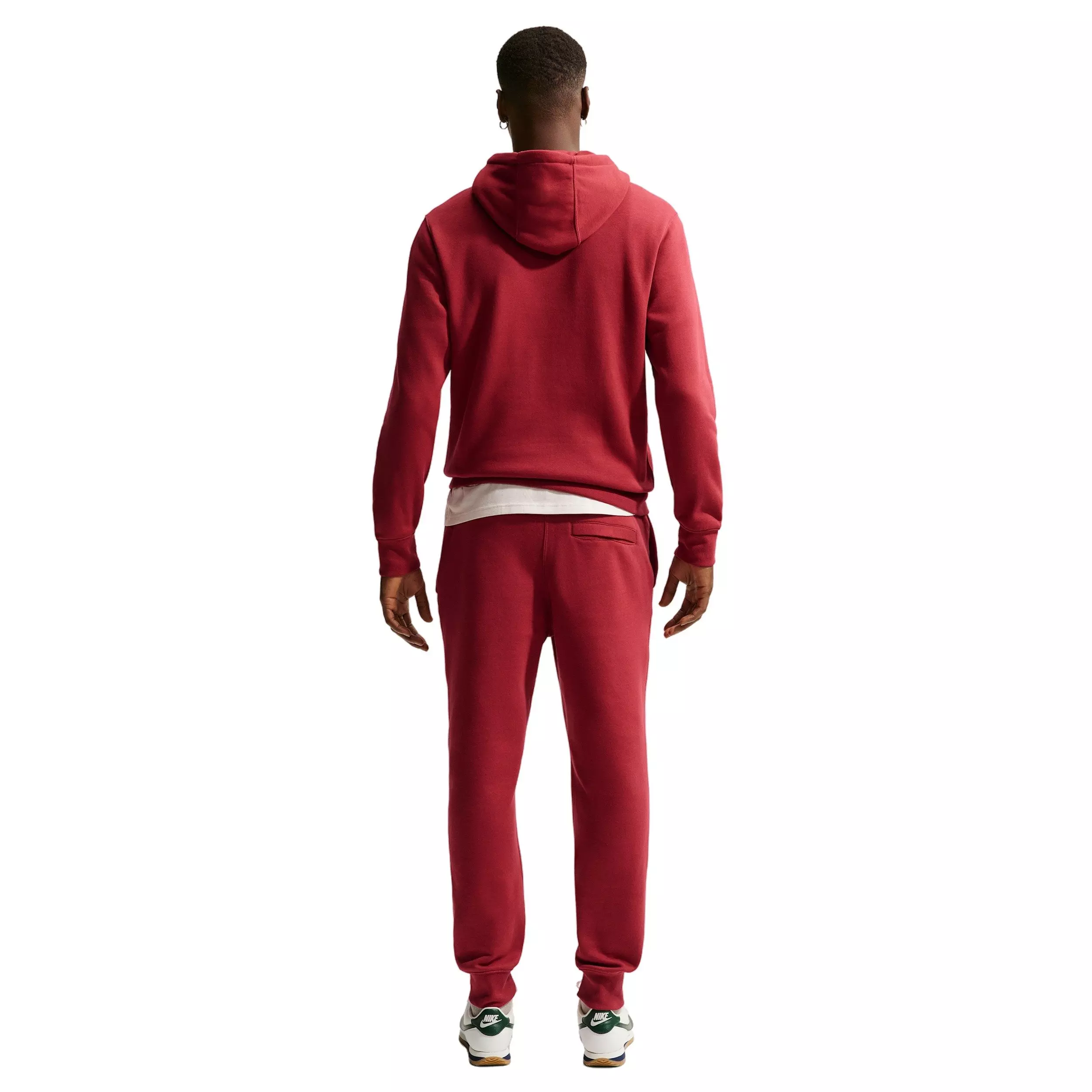 Nike Men's Club BB Pullover Fleece Hoodie - CRIMSON