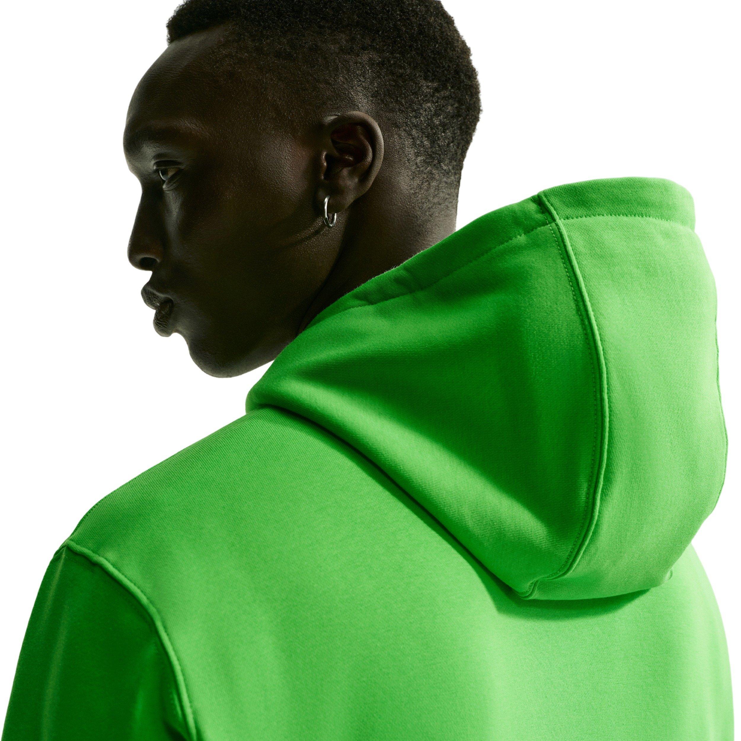 Nike Men's Club BB Pullover Fleece Hoodie - GREEN Thumbnail View 2