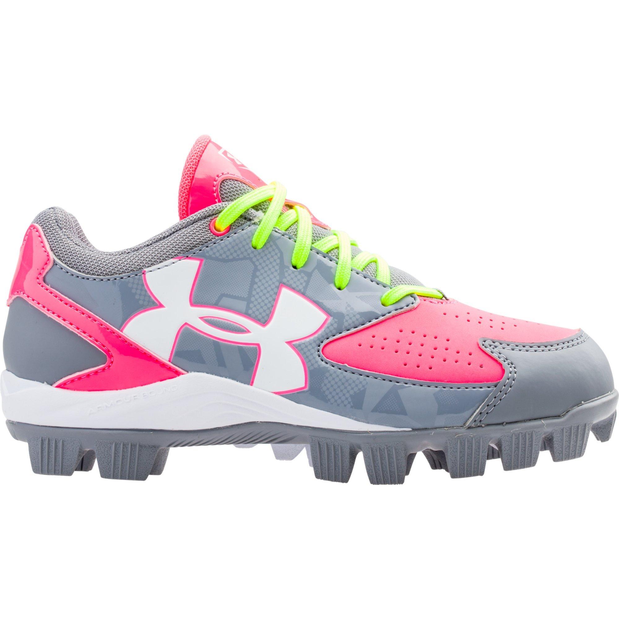 little girl pink softball cleats