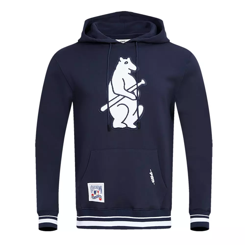 Pro Standard Men's MLB Chicago Cubs Retro Classic Fleece Pullover Hoodie -Navy - NAVY