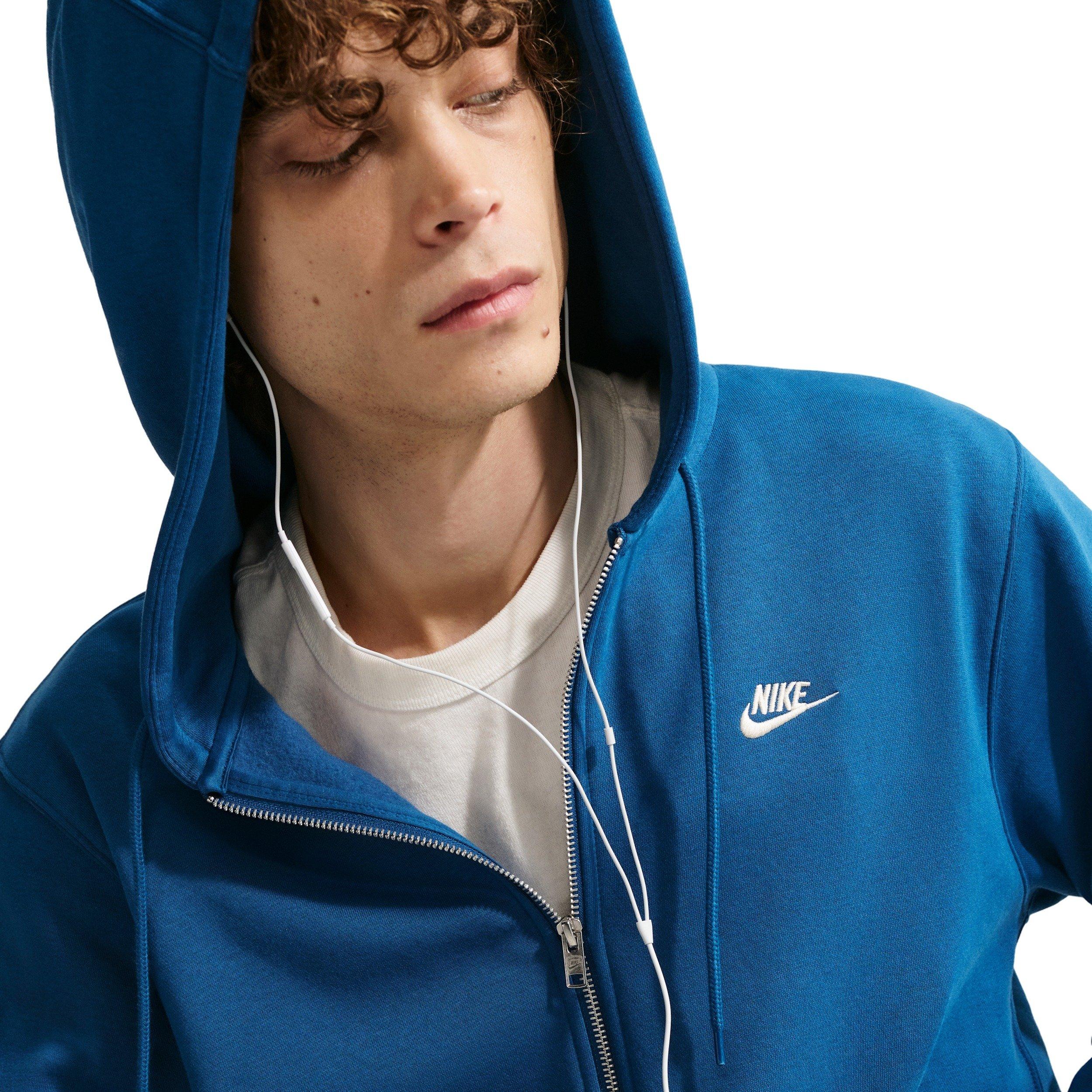 Nike Men's Club BB Full-Zip Jacket -Blue - BLUE Thumbnail View 3