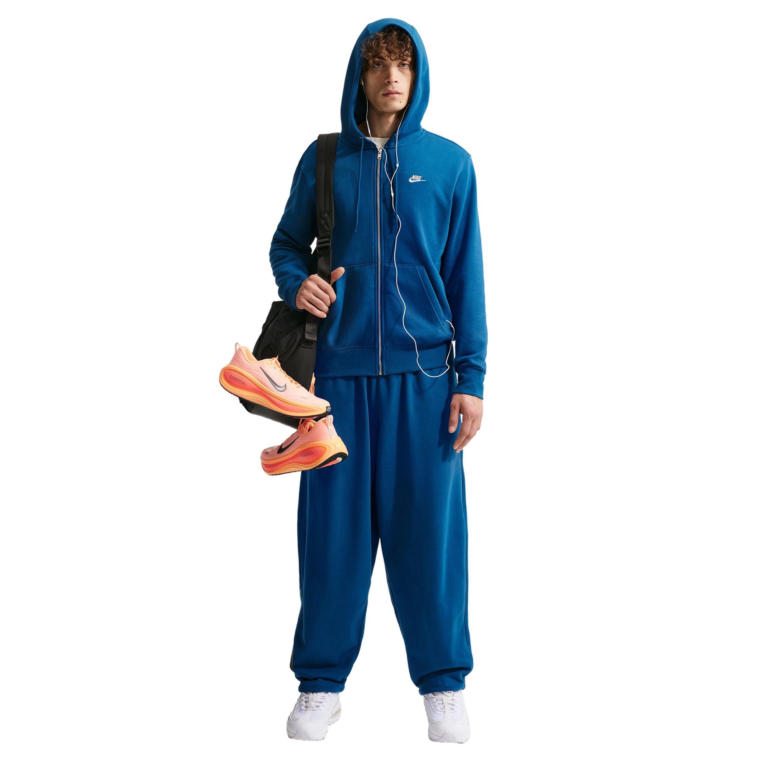 Nike Men's Club BB Full-Zip Jacket - Blue - BLUE Thumbnail View 4